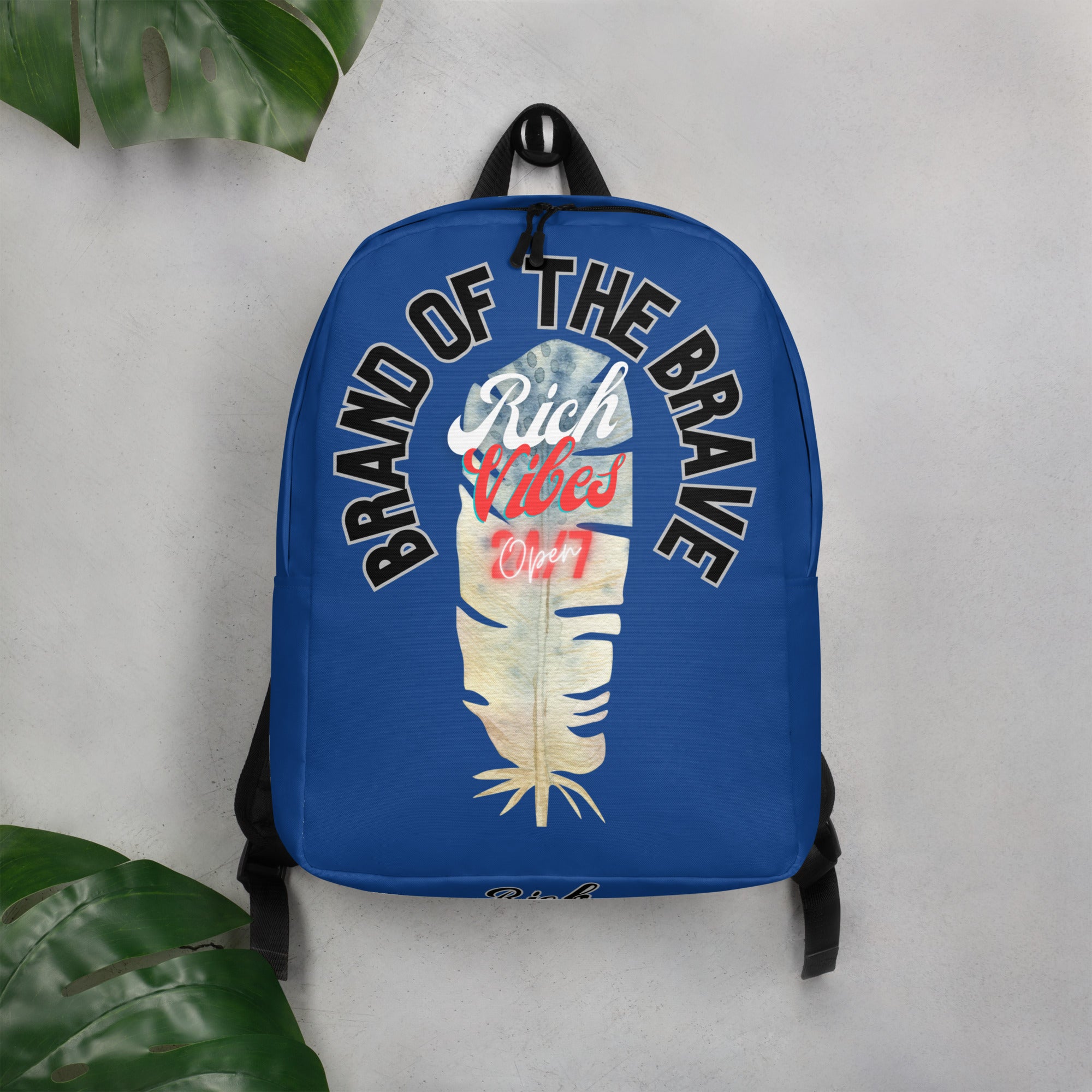 Brand Of The Brave Rich Vibes 1 Feather Blue 01 Minimalist Backpack