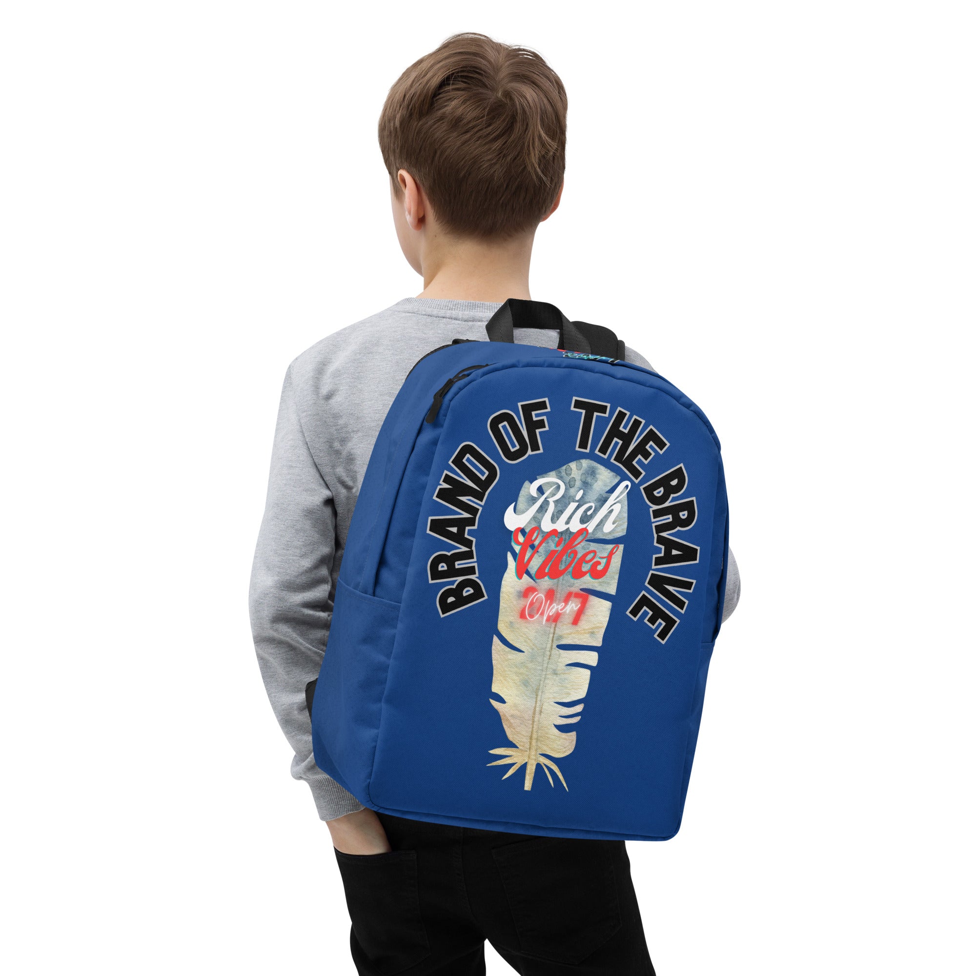 Brand Of The Brave Rich Vibes 1 Feather Blue 01 Minimalist Backpack