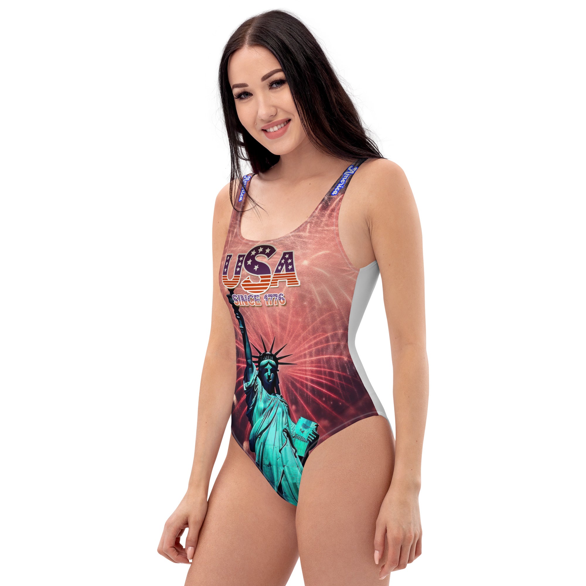 Statue Of Liberty Made In America Back 1.0 - One-Piece Swimsuit