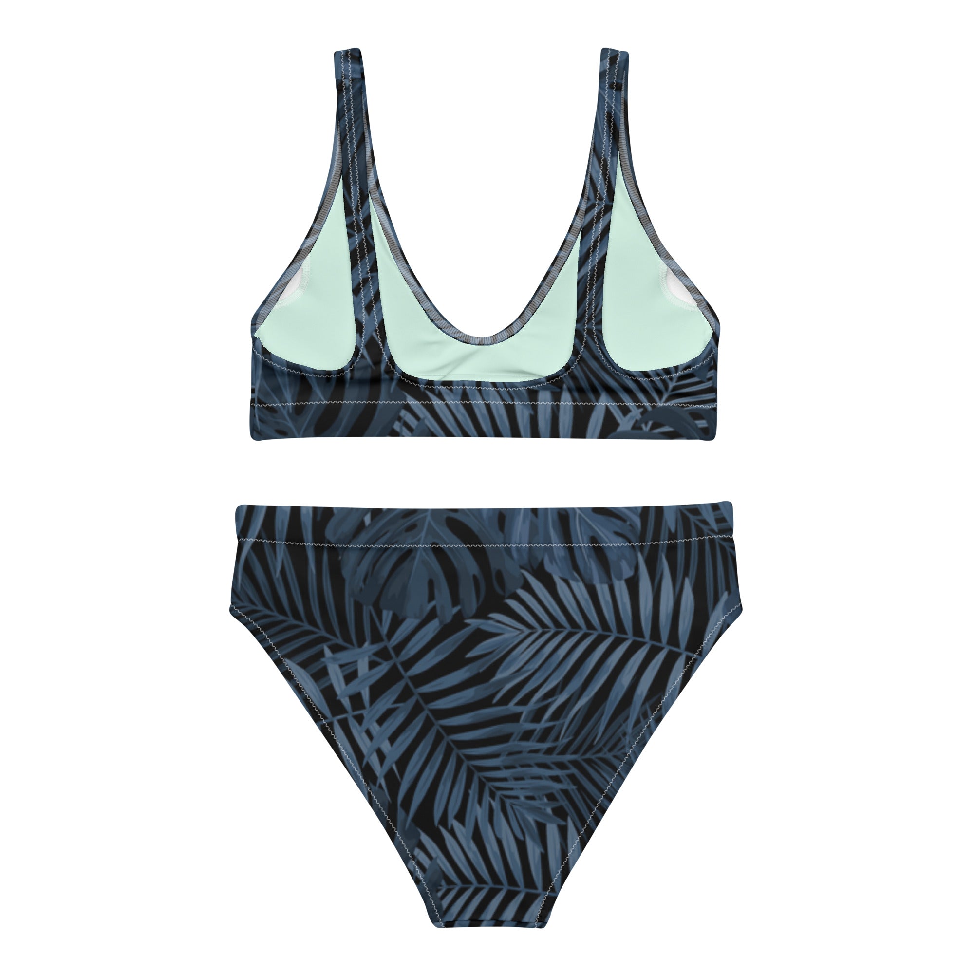 Rich Vibes RV Palm Tree Pulse Aqua Blue Beach - One-Piece Swimsuit