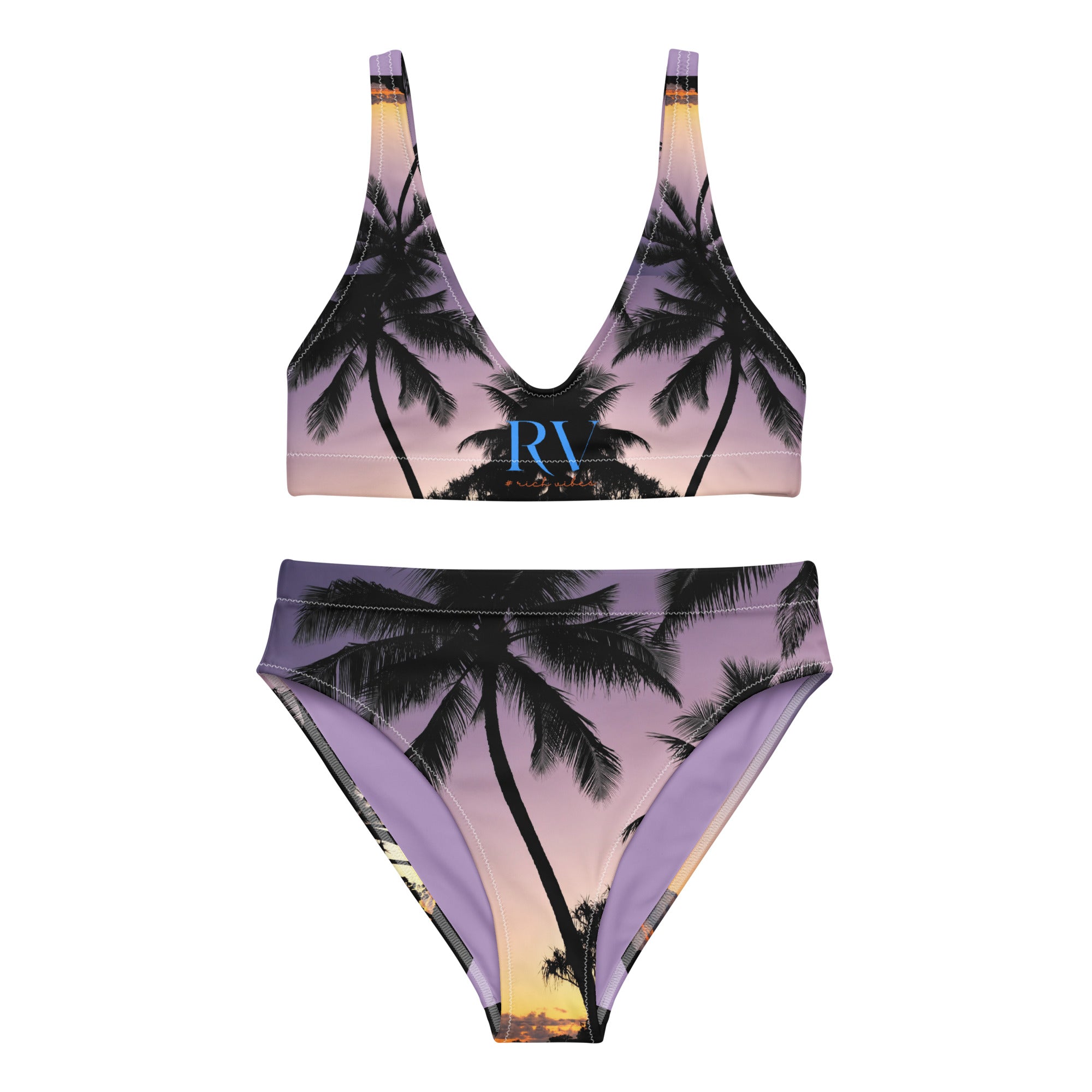 Rich Vibes Oahu Hawaii Sunset Eastside - Recycled High-Waisted Bikini