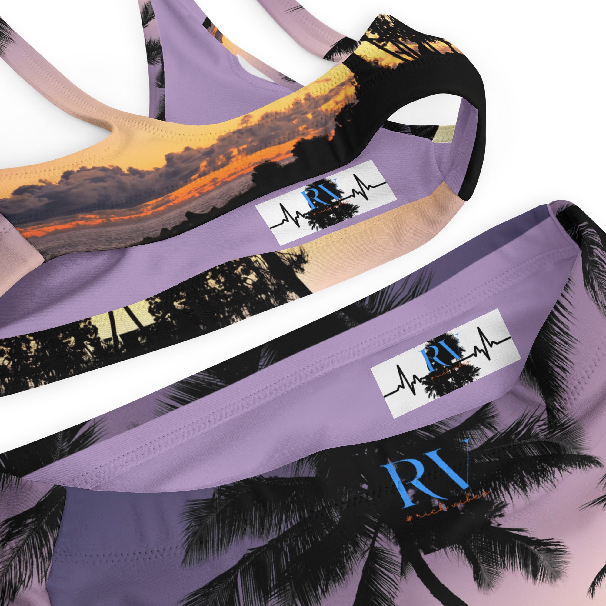 Rich Vibes Oahu Hawaii Sunset Eastside - Recycled High-Waisted Bikini
