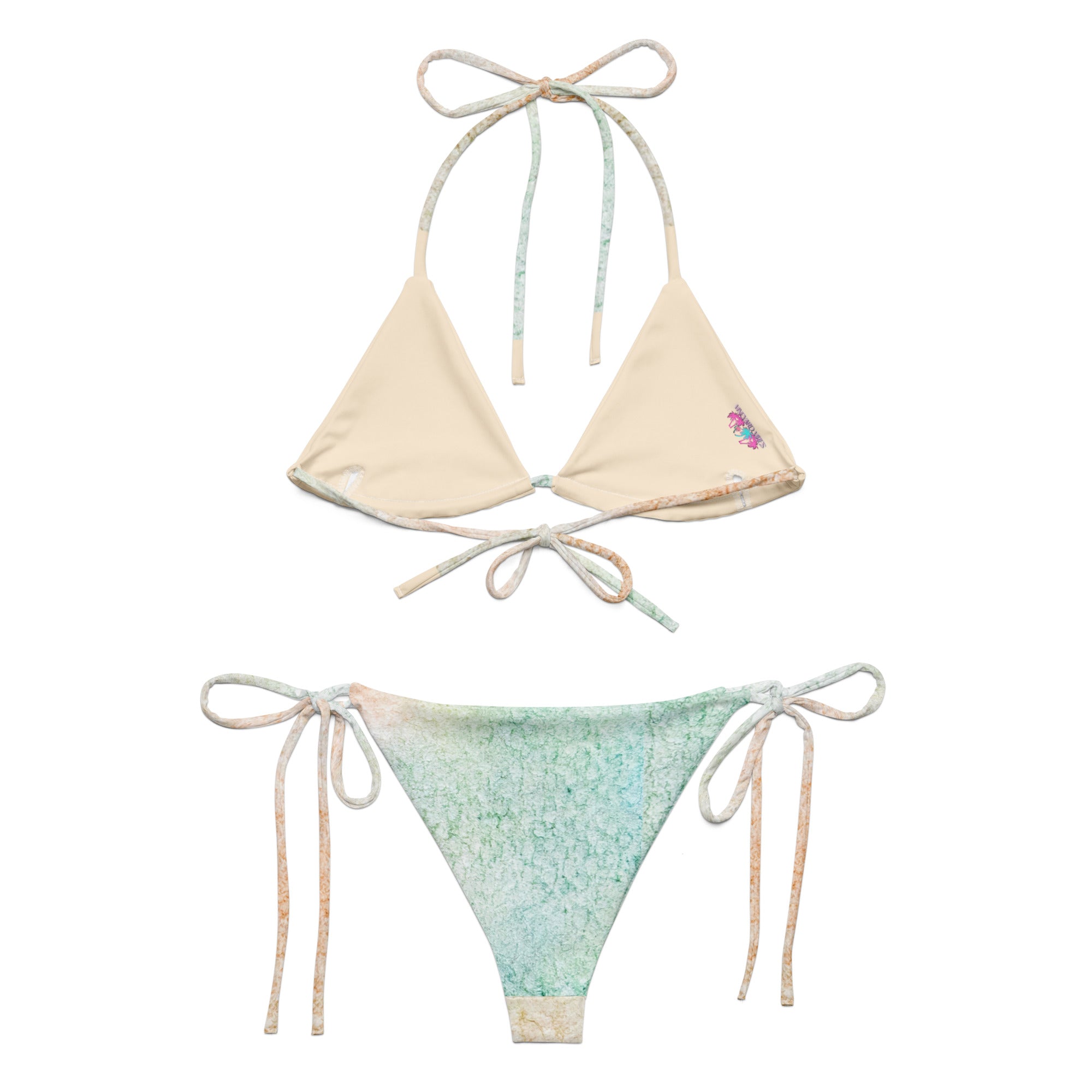 Vineyard Vibes Melon Cake - All-over print recycled string bikini