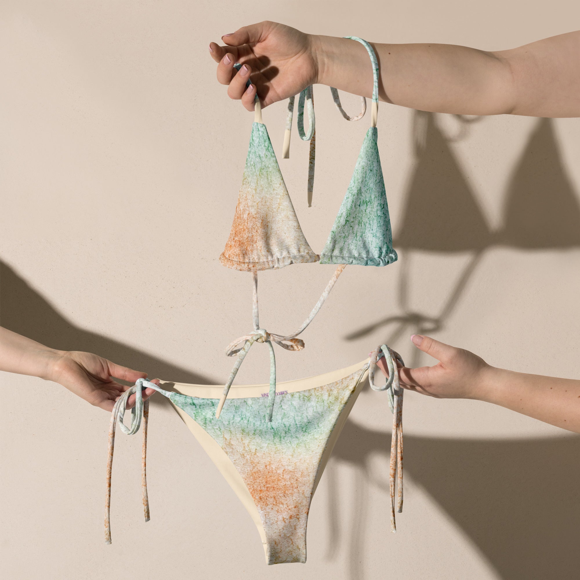 Vineyard Vibes Melon Cake - All-over print recycled string bikini