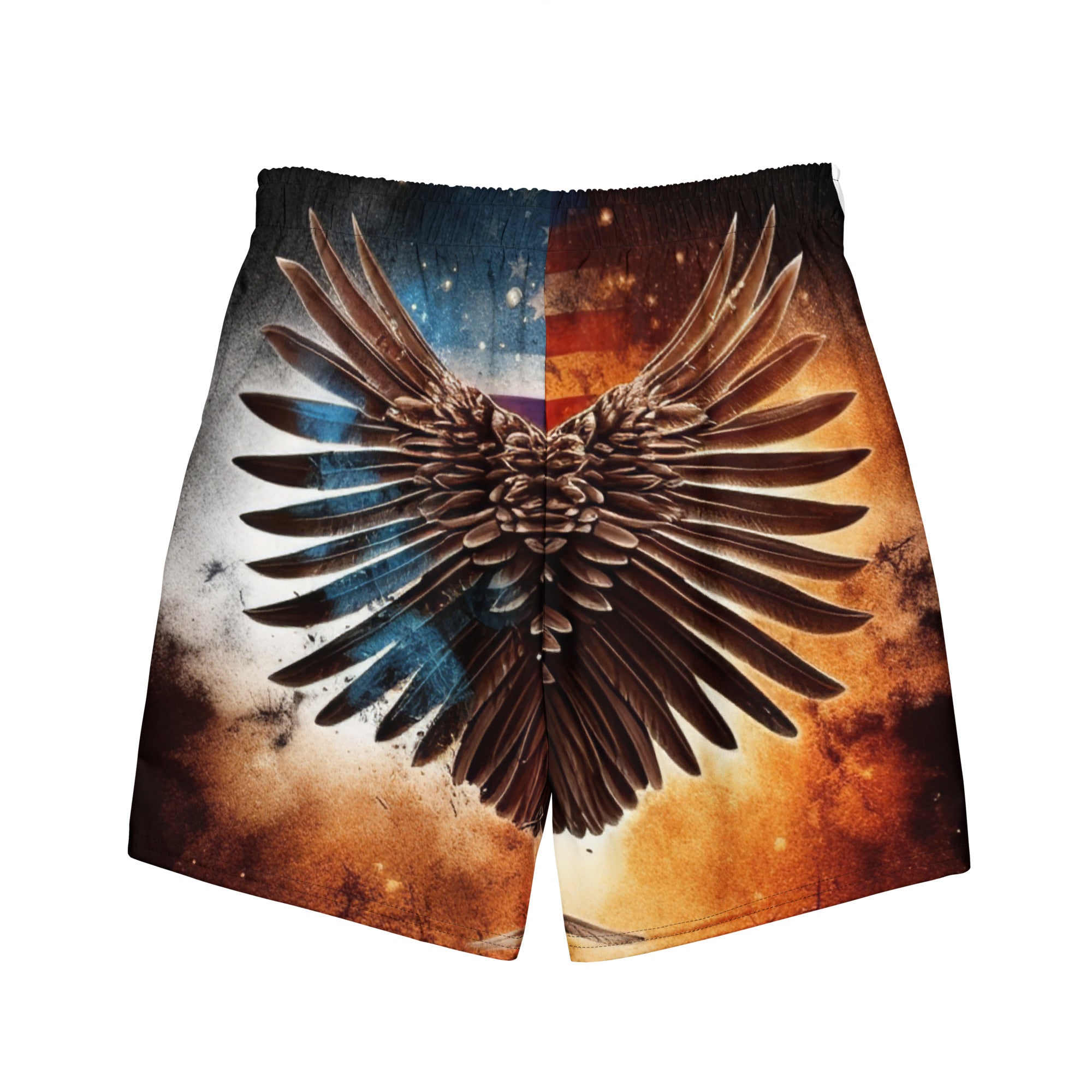 RV American Eagle Wings All-Over Print Recycled Swim Trunks