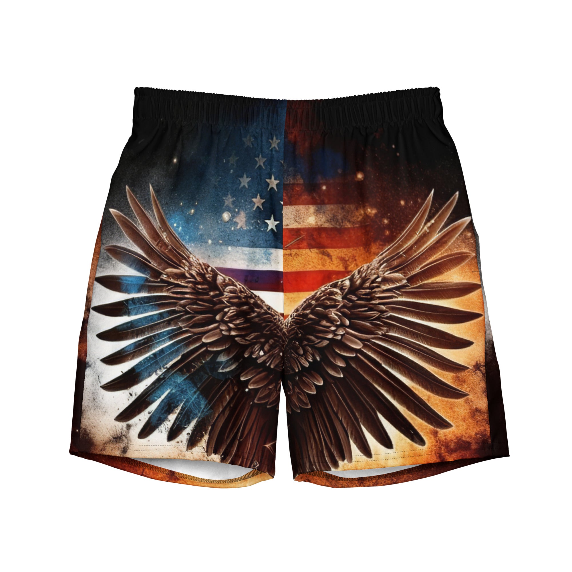 RV American Eagle Wings All-Over Print Recycled Swim Trunks