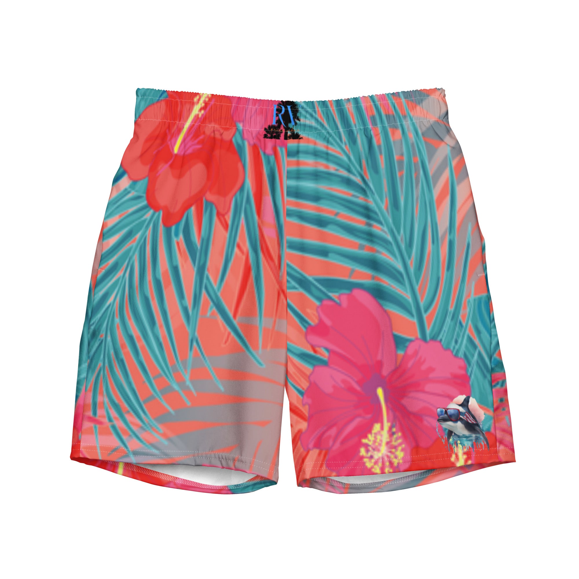 Rich Vibes ORCA Tropical Safari - All-Over Print Recycled Swim Trunks