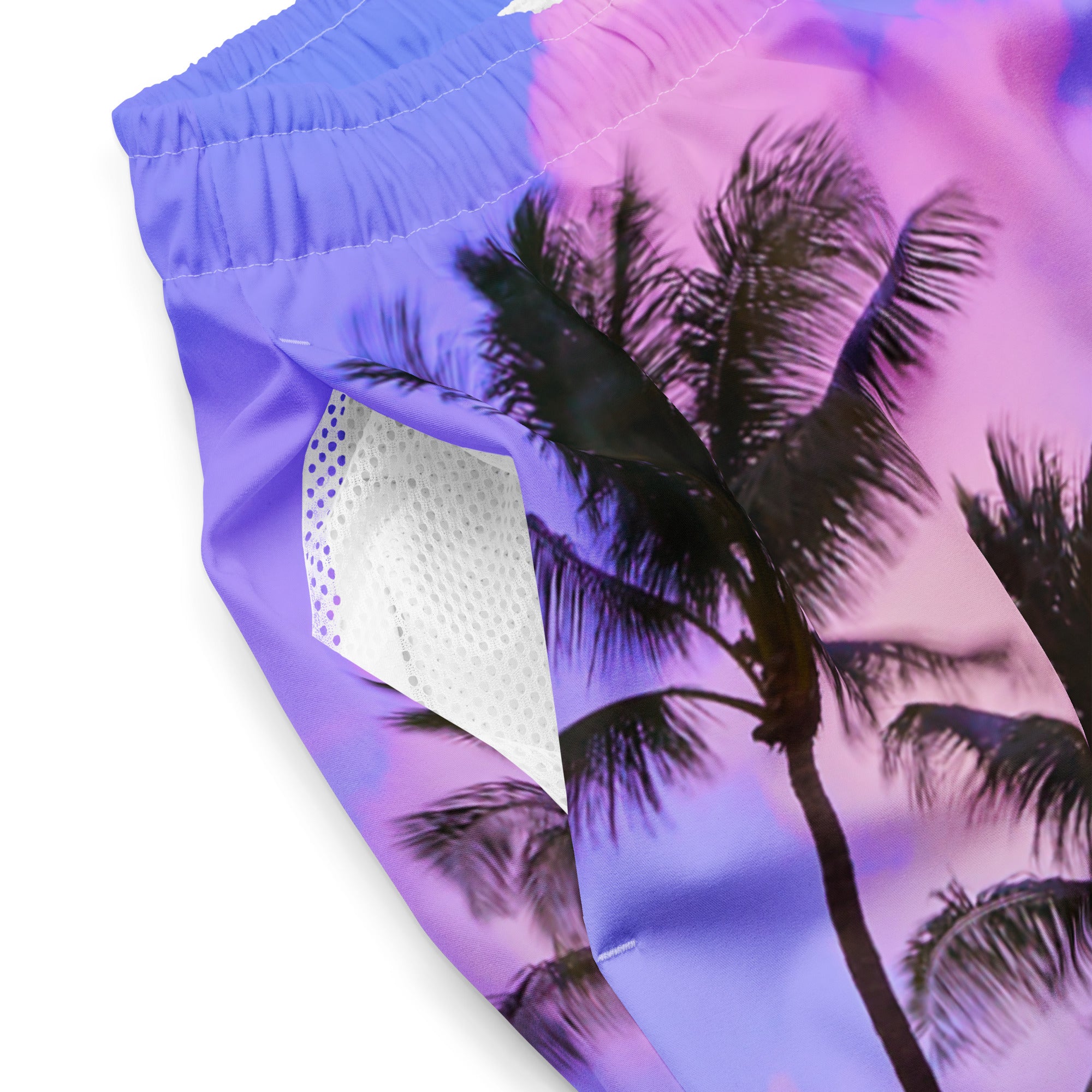 Rich Vibes RV Pulse Purple Sky Sunset - All-Over Print Recycled Swim Trunks