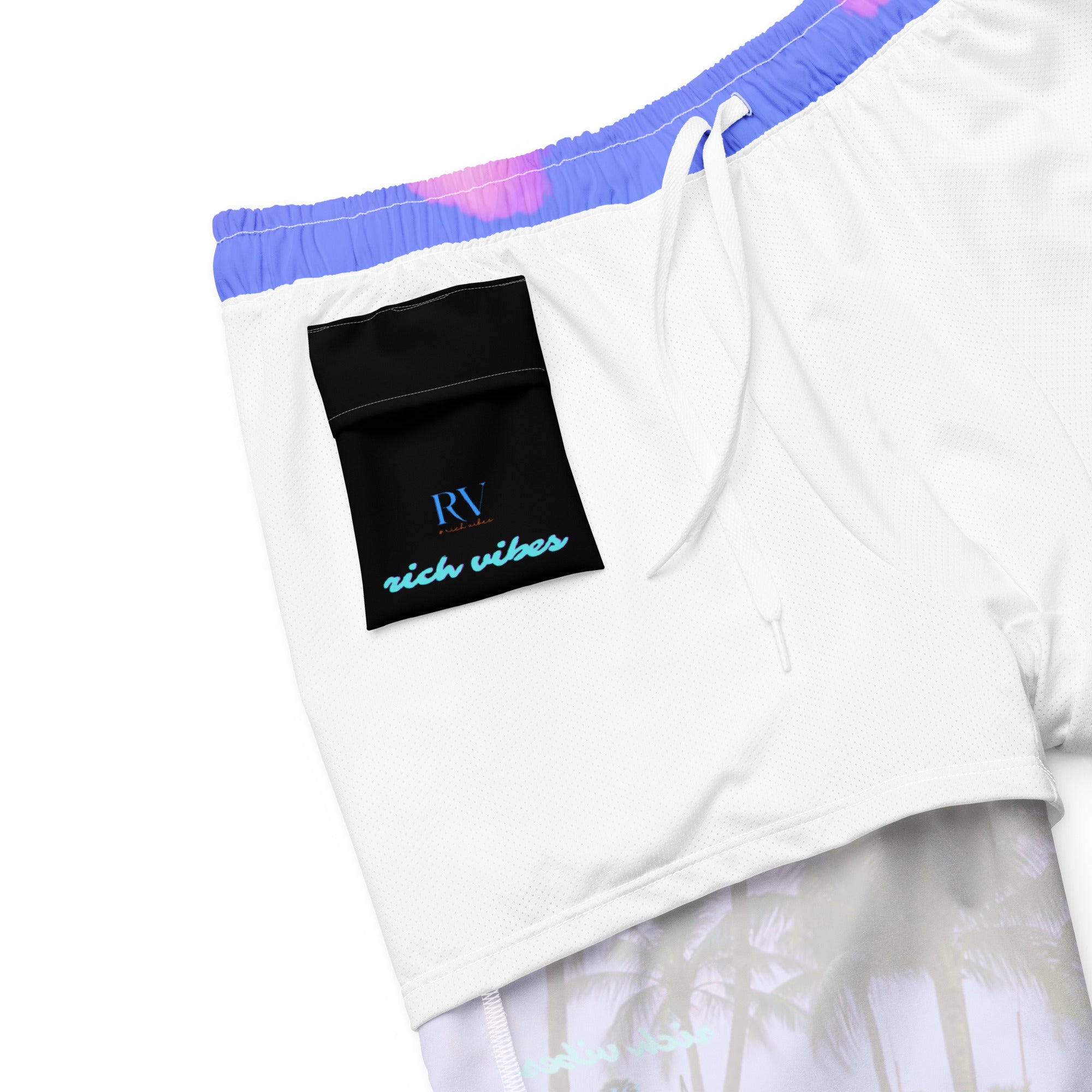 Rich Vibes RV Pulse Purple Sky Sunset - All-Over Print Recycled Swim Trunks