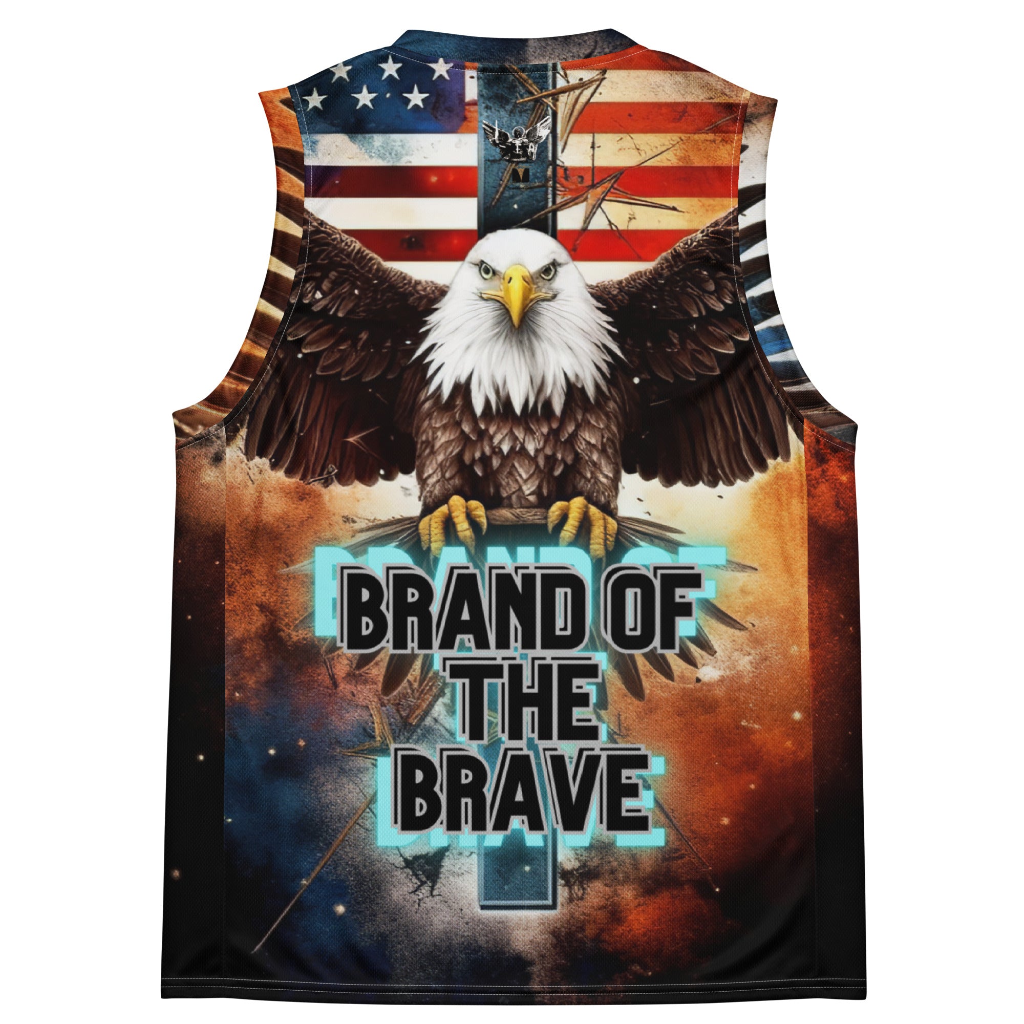 Brand Of The Brave Bald Eagle American Flag 1.0 - Recycled basketball jersey