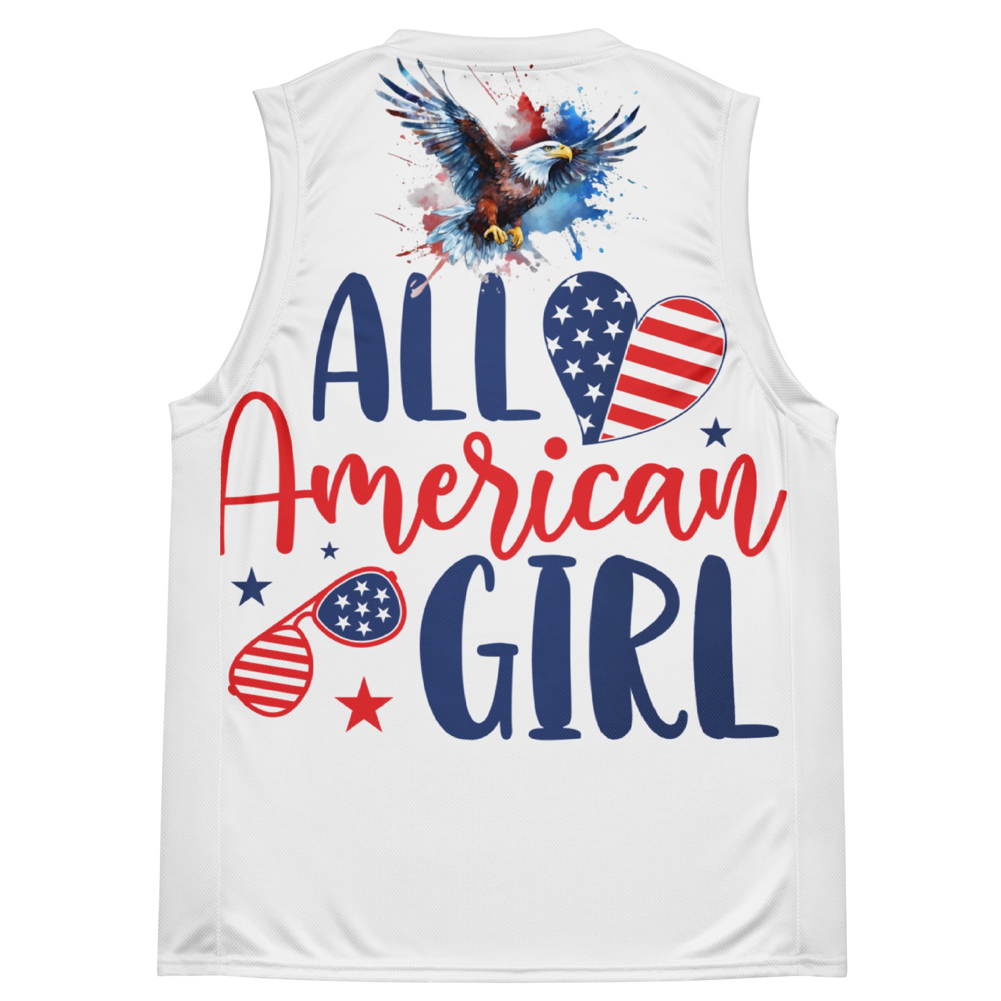 Rich Vibes U.S.A All American Girl Kiss - Basketball jersey
