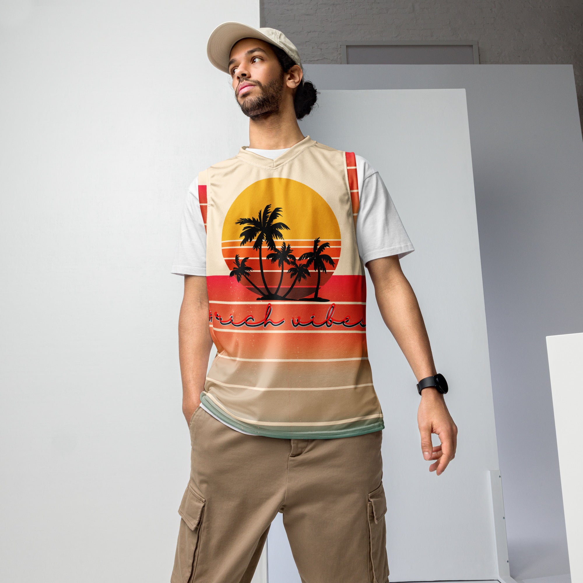 Recycled unisex basketball jersey