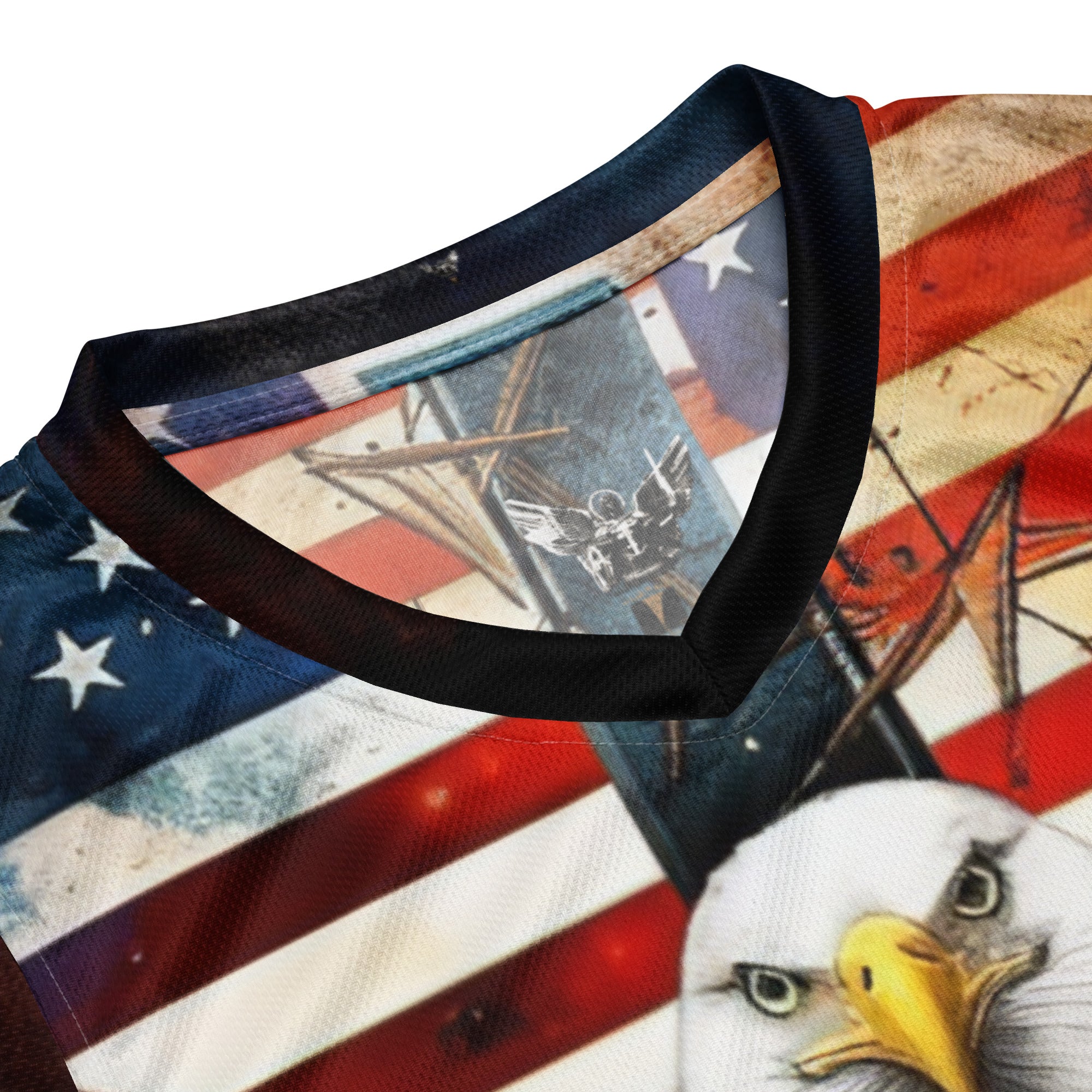 Brand Of The Brave Bald Eagle American Flag 1.0 - Recycled basketball jersey