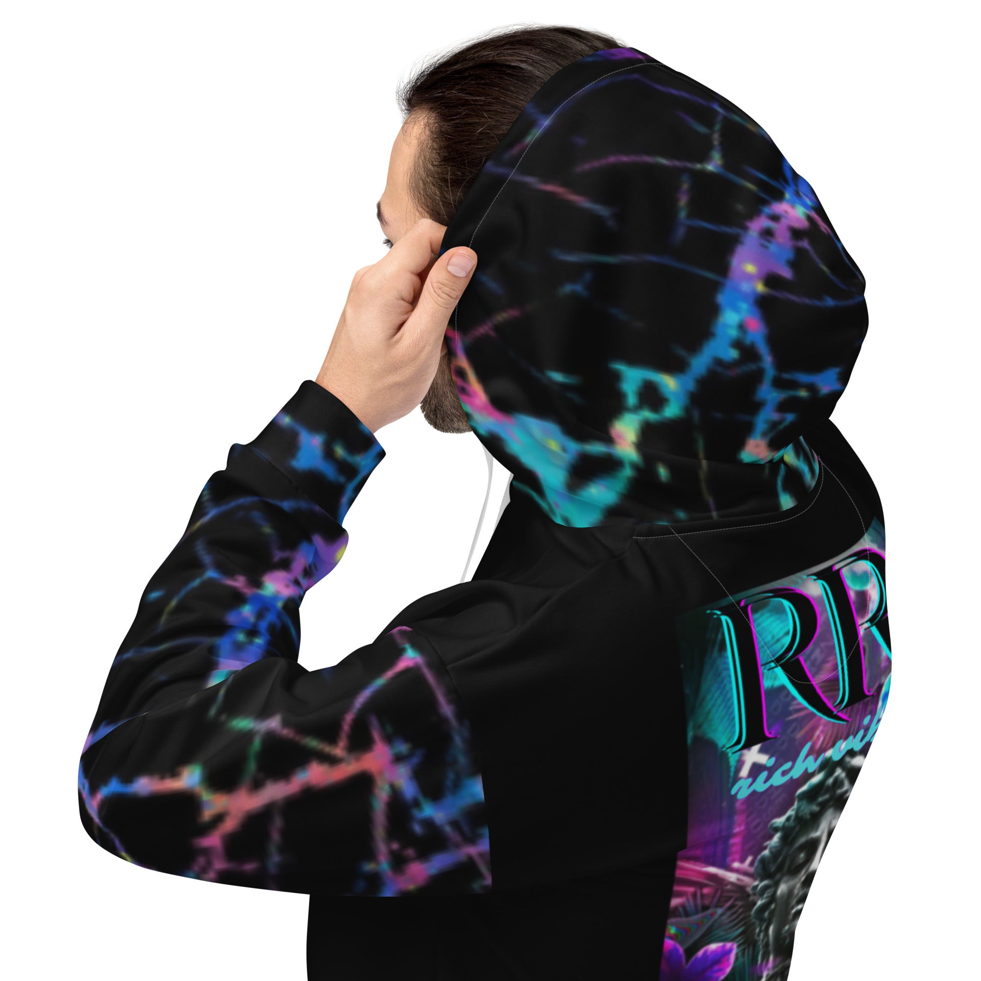 Rich Vibes RR Arch Multi-Colored Marble - Unisex Hoodie