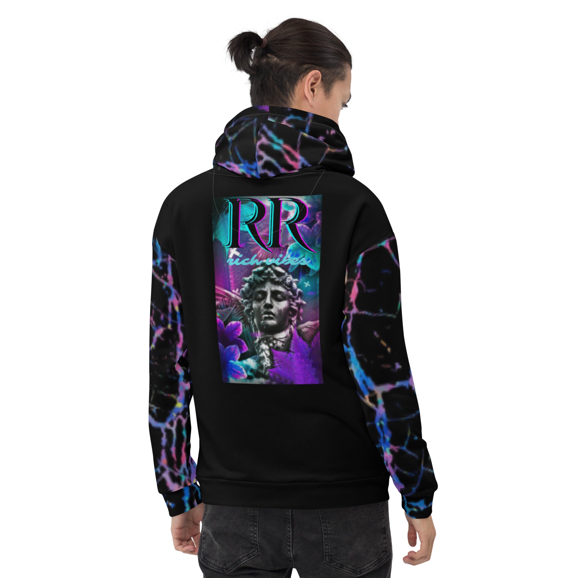 Rich Vibes RR Arch Multi-Colored Marble - Unisex Hoodie