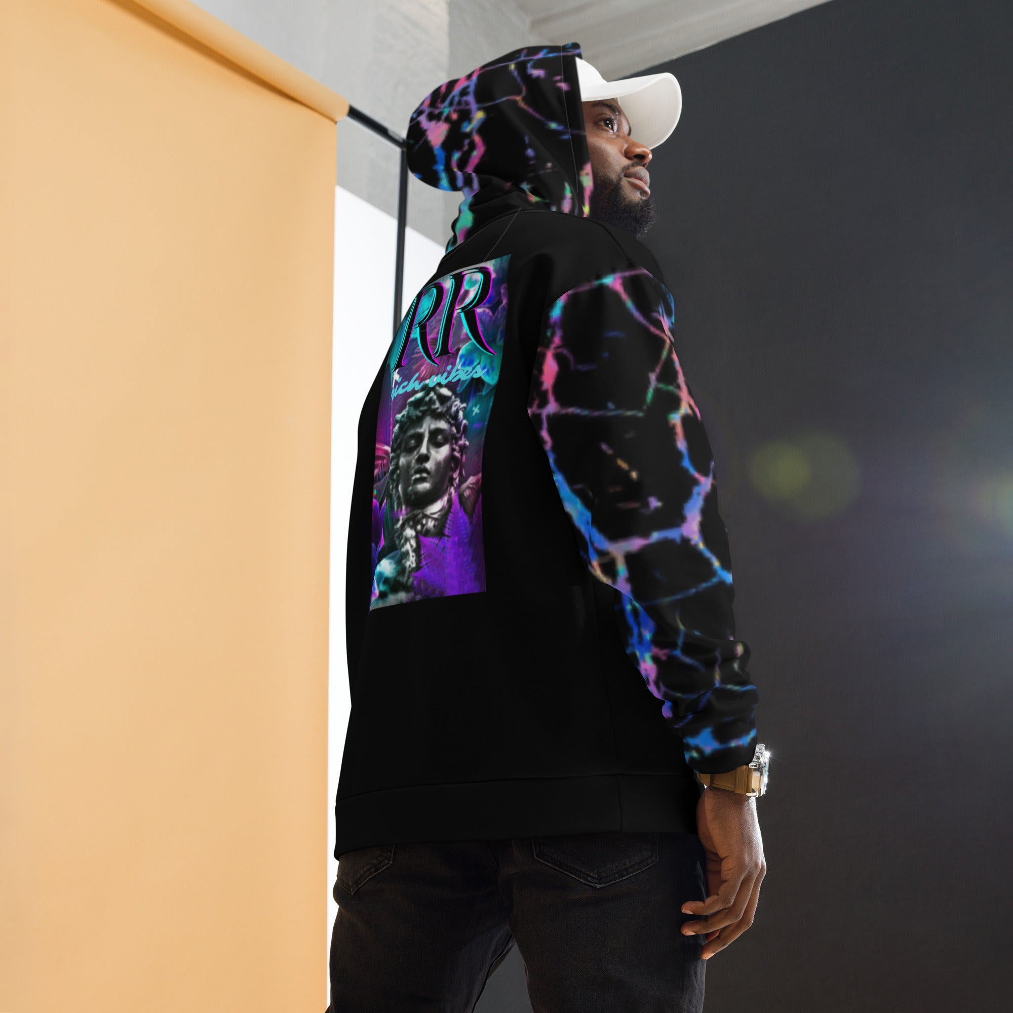 Rich Vibes RR Arch Multi-Colored Marble - Unisex Hoodie