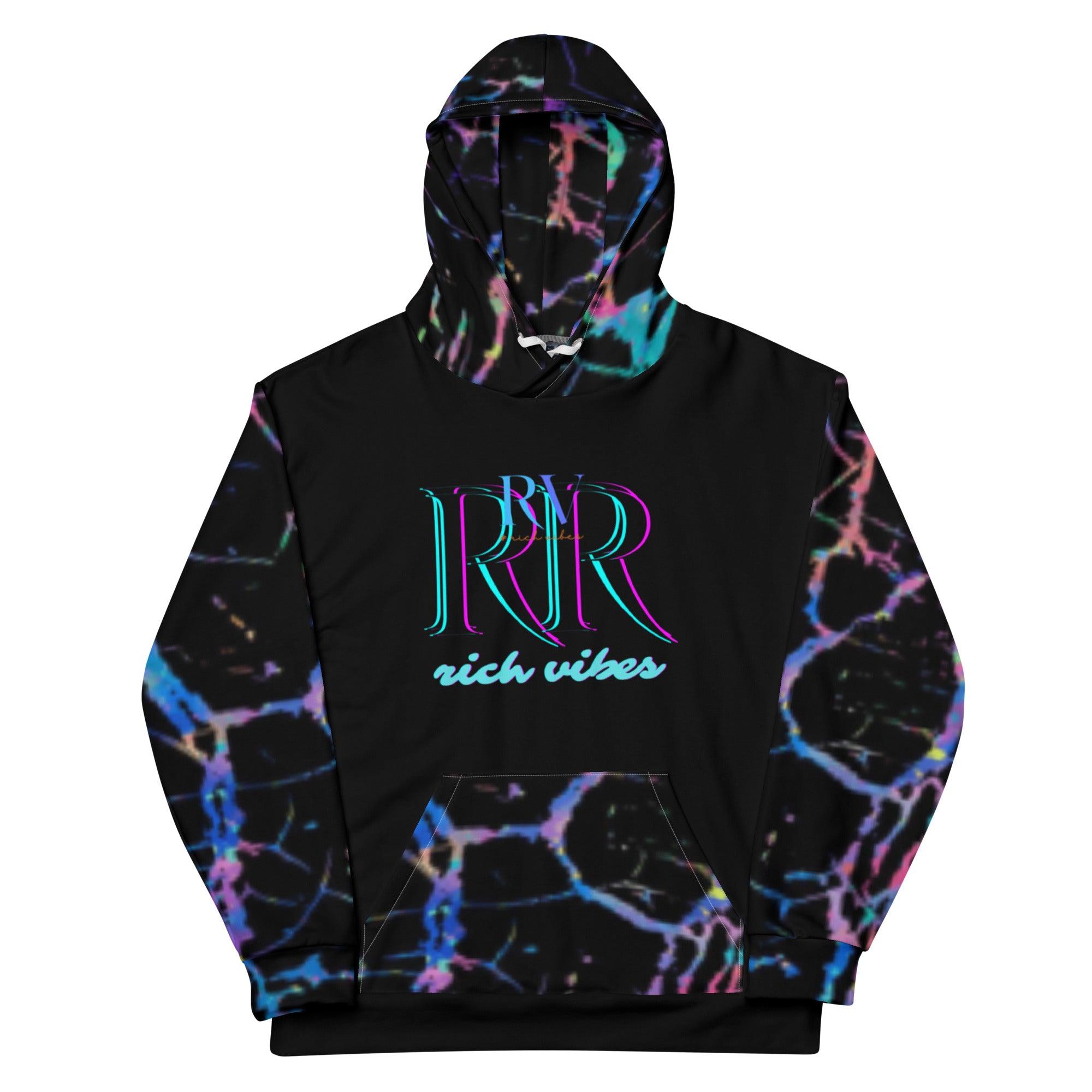 Rich Vibes RR Arch Multi-Colored Marble - Unisex Hoodie