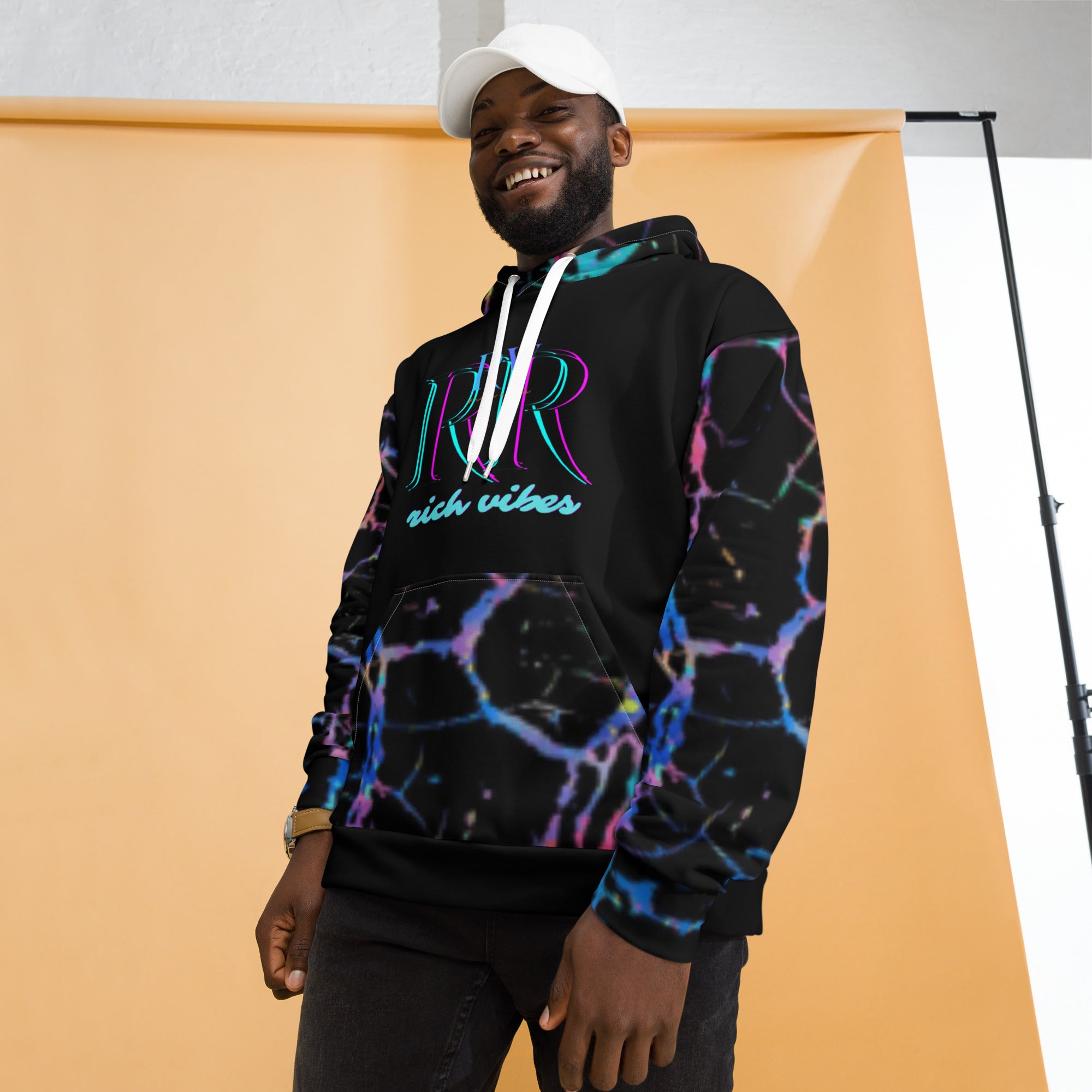 Rich Vibes RR Arch Multi-Colored Marble - Unisex Hoodie