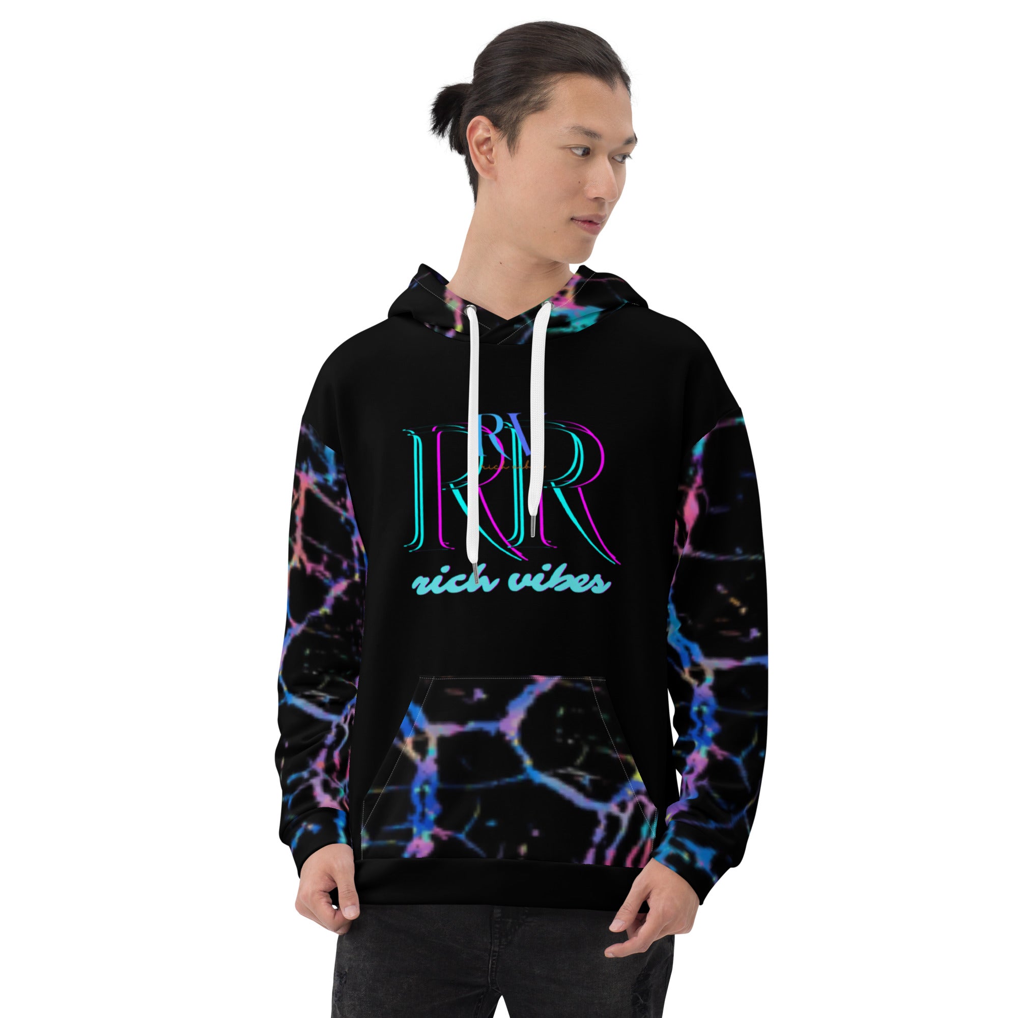 Rich Vibes RR Arch Multi-Colored Marble - Unisex Hoodie
