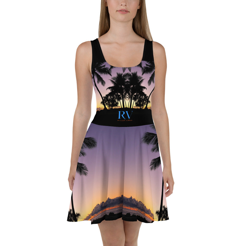 Rich Vibes RV Oahu Hawaii Beach Sunset - Skater Dress