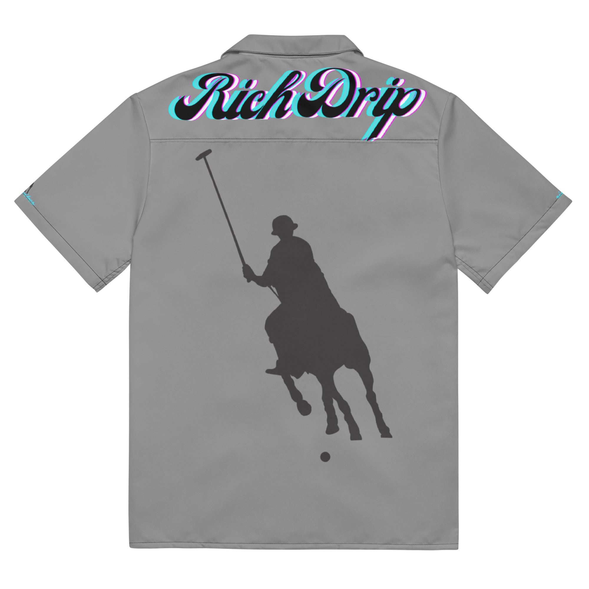 Rich Vibes Polo Horsemen - Unisex button shirt Grey