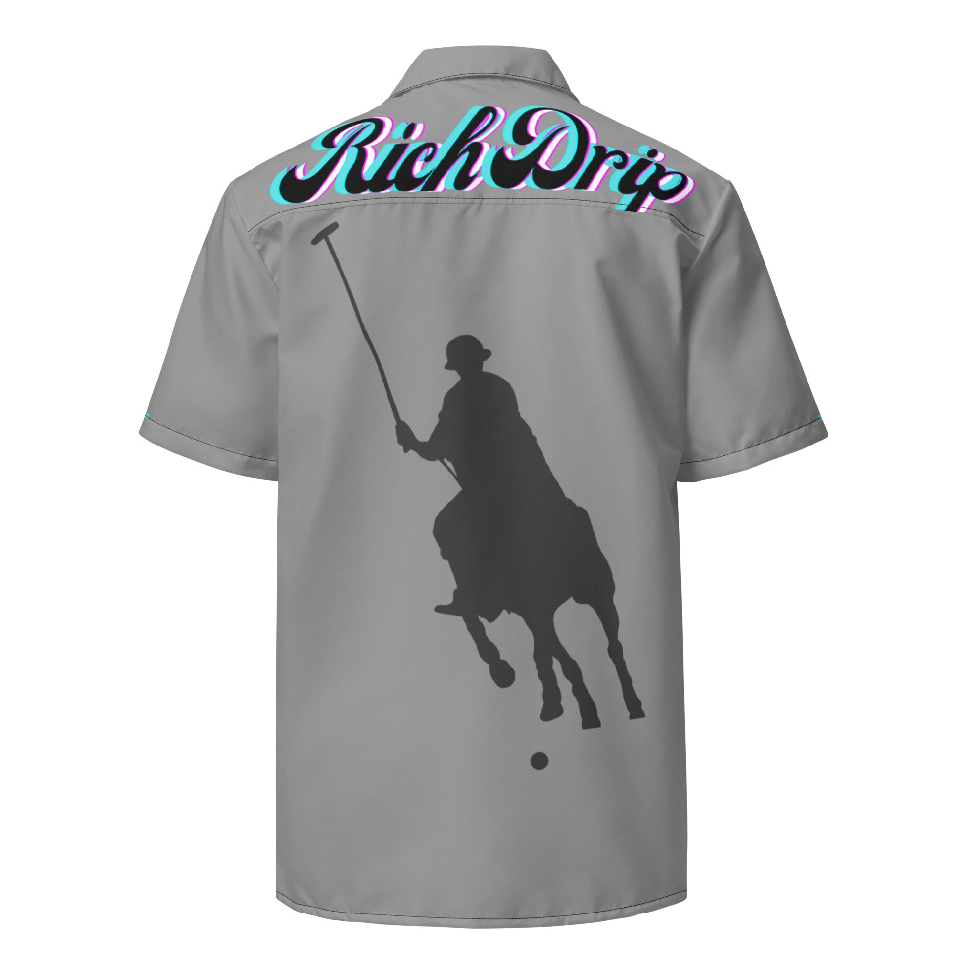 Rich Vibes Polo Horsemen - Unisex button shirt Grey