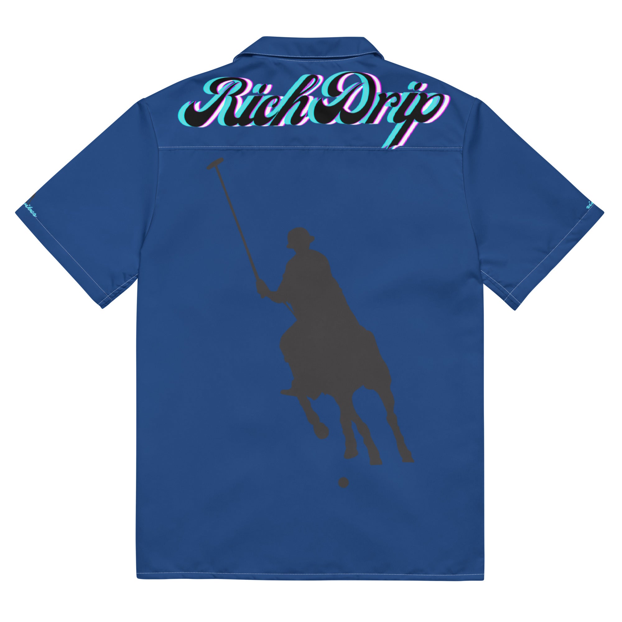 Rich Vibes Polo Horsemen - Unisex button shirt Royal Blue