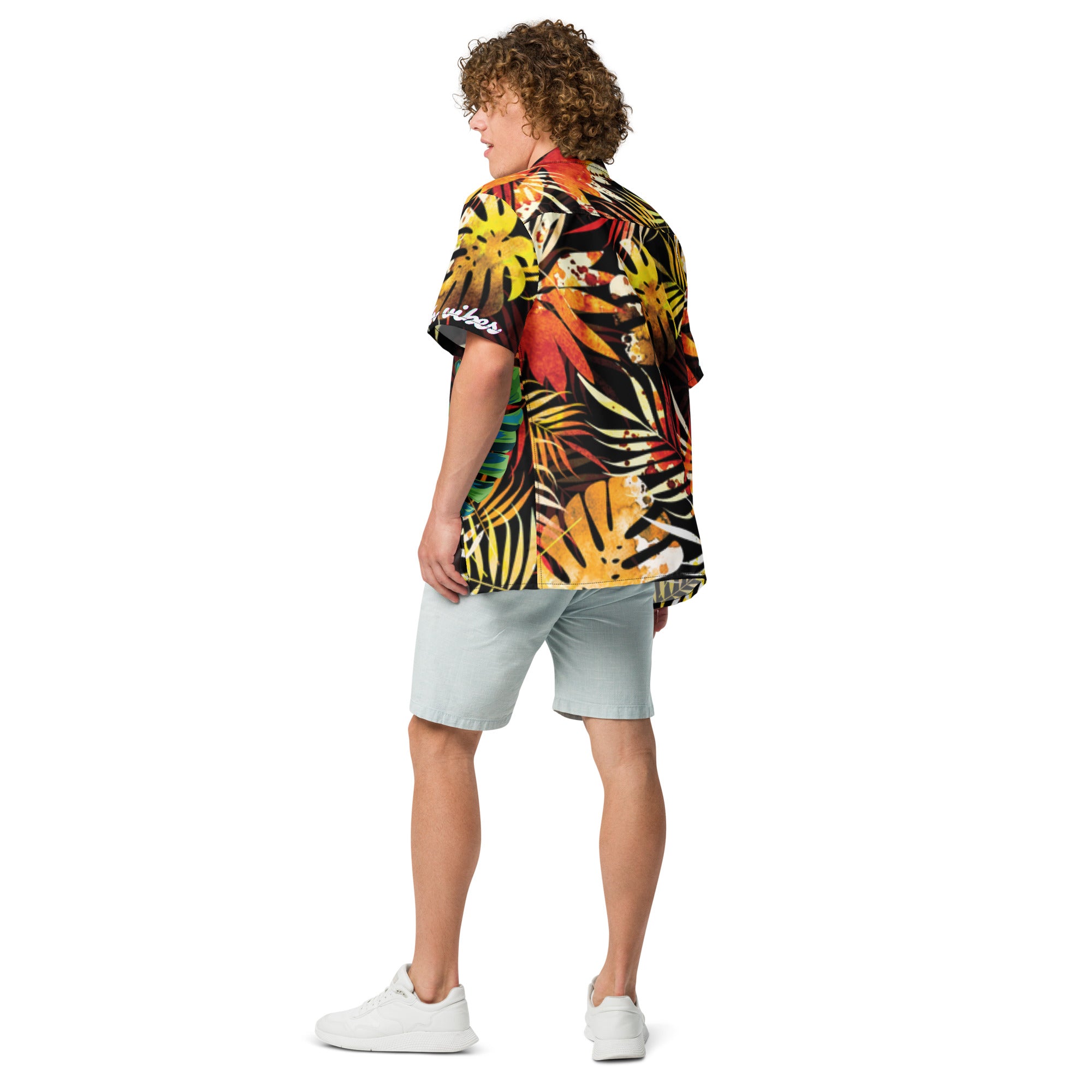 Rich Vibes Autumn Tropical Jungle - Unisex button shirt