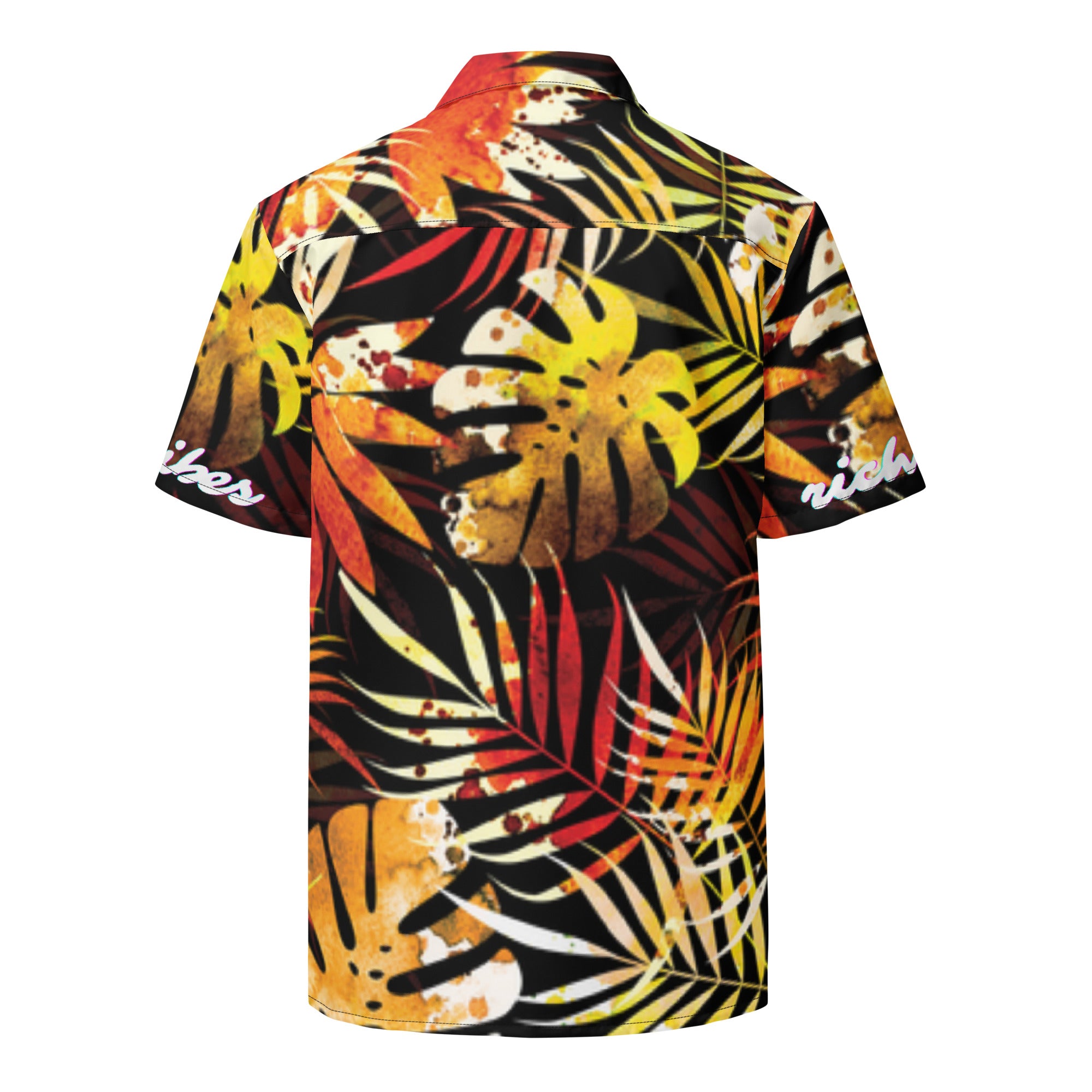 Rich Vibes Autumn Tropical Jungle - Unisex button shirt