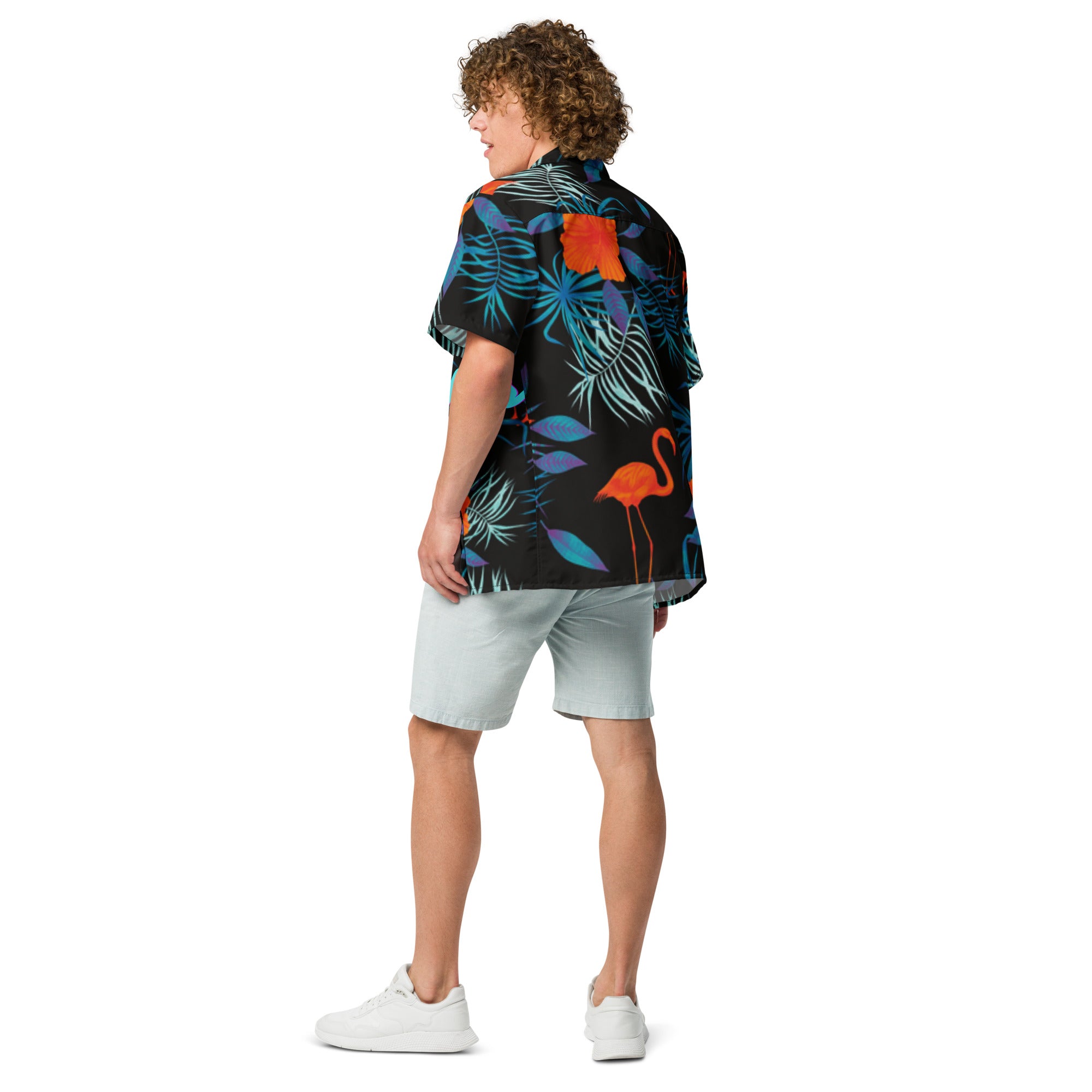 Rich Vibes Midnight Tropical Safari 1.0 - Unisex button shirt