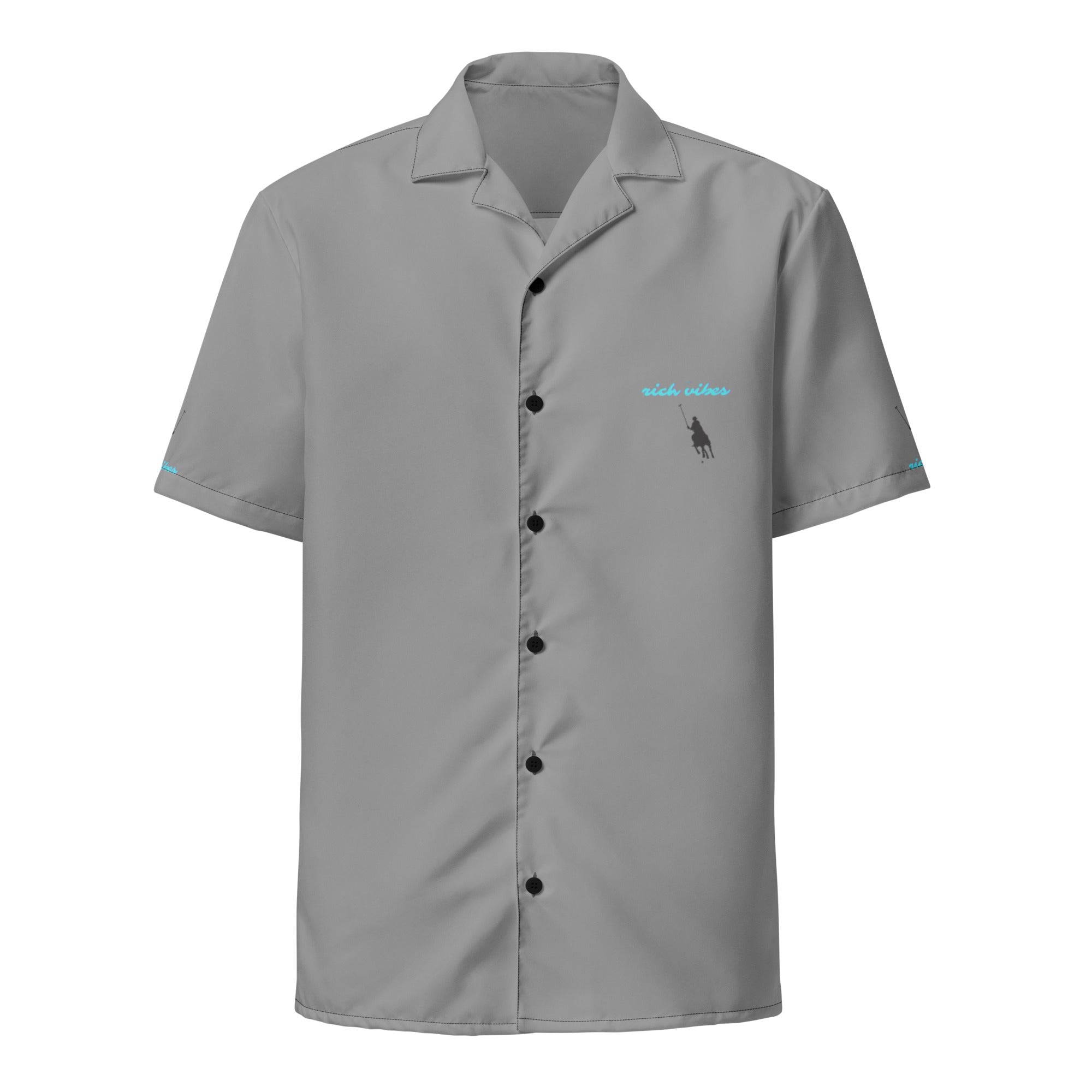 Rich Vibes Polo Horsemen - Unisex button shirt Grey