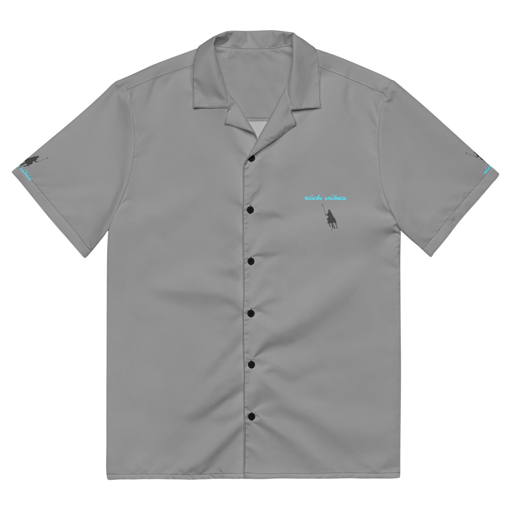 Rich Vibes Polo Horsemen - Unisex button shirt Grey