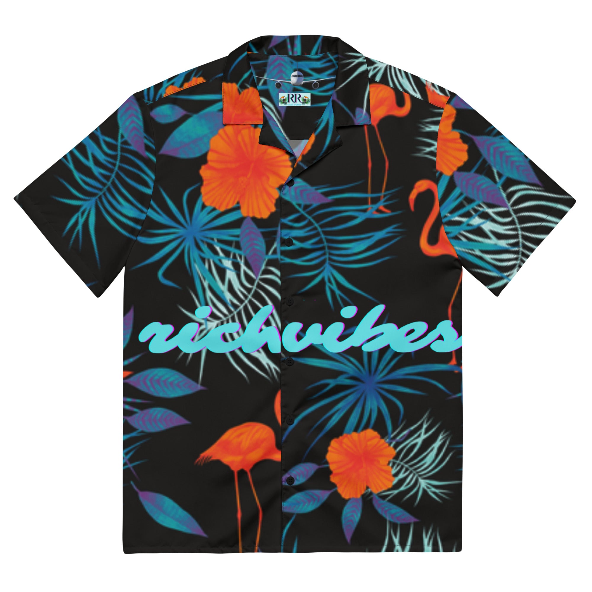Rich Vibes Midnight Tropical Safari 1.0 - Unisex button shirt