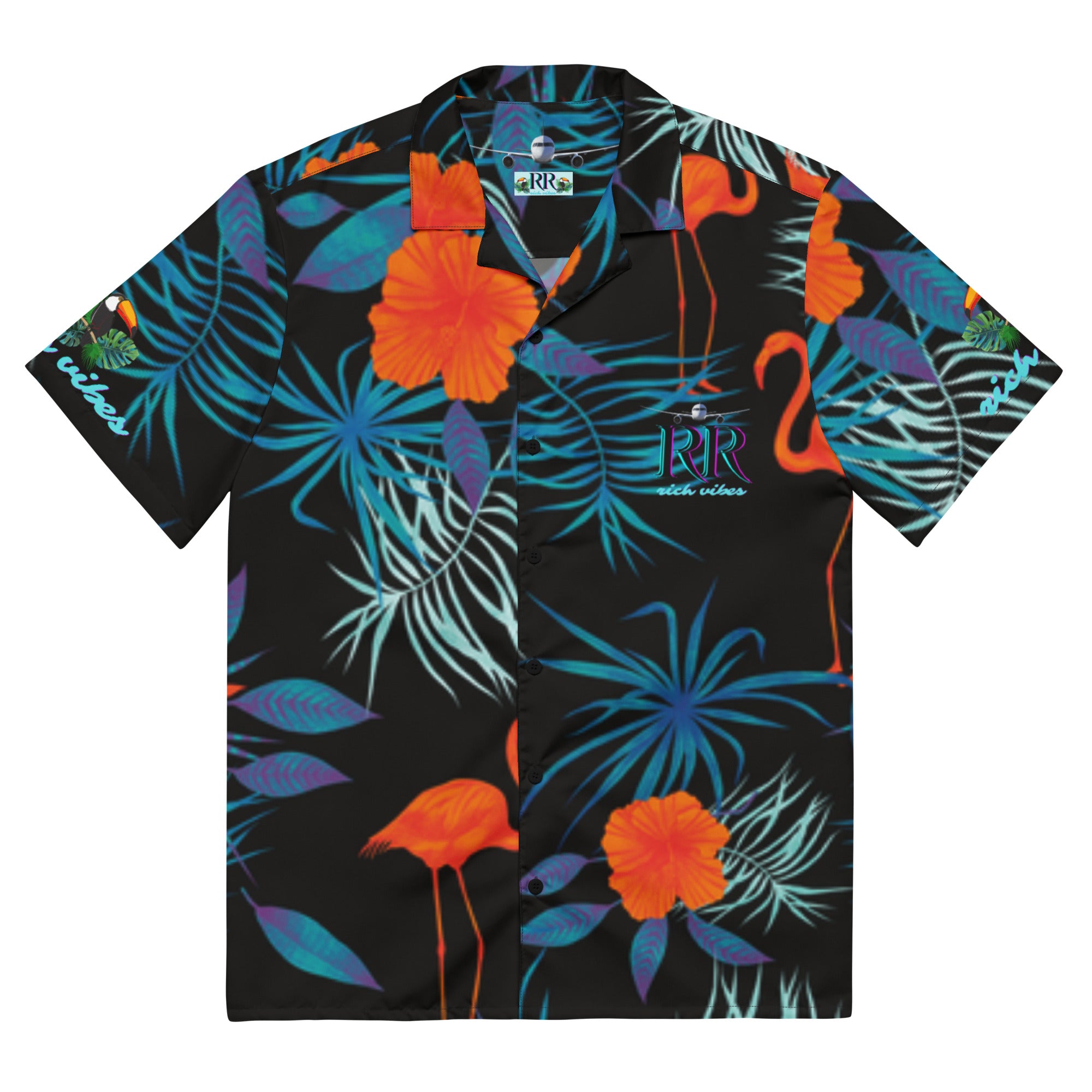 Rich Vibes Midnight Tropical Safari 3.0 - Unisex button shirt