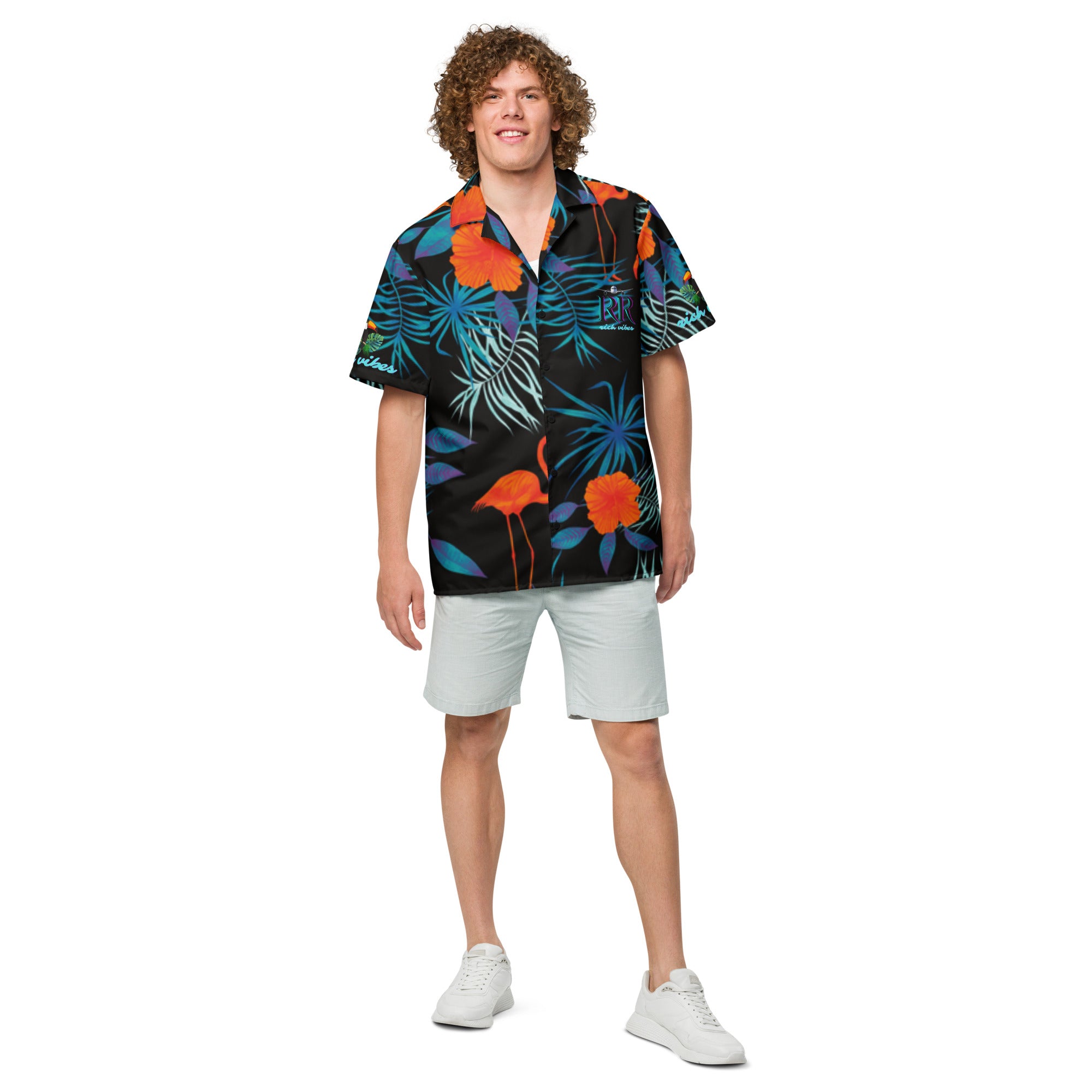 Rich Vibes Midnight Tropical Safari 3.0 - Unisex button shirt