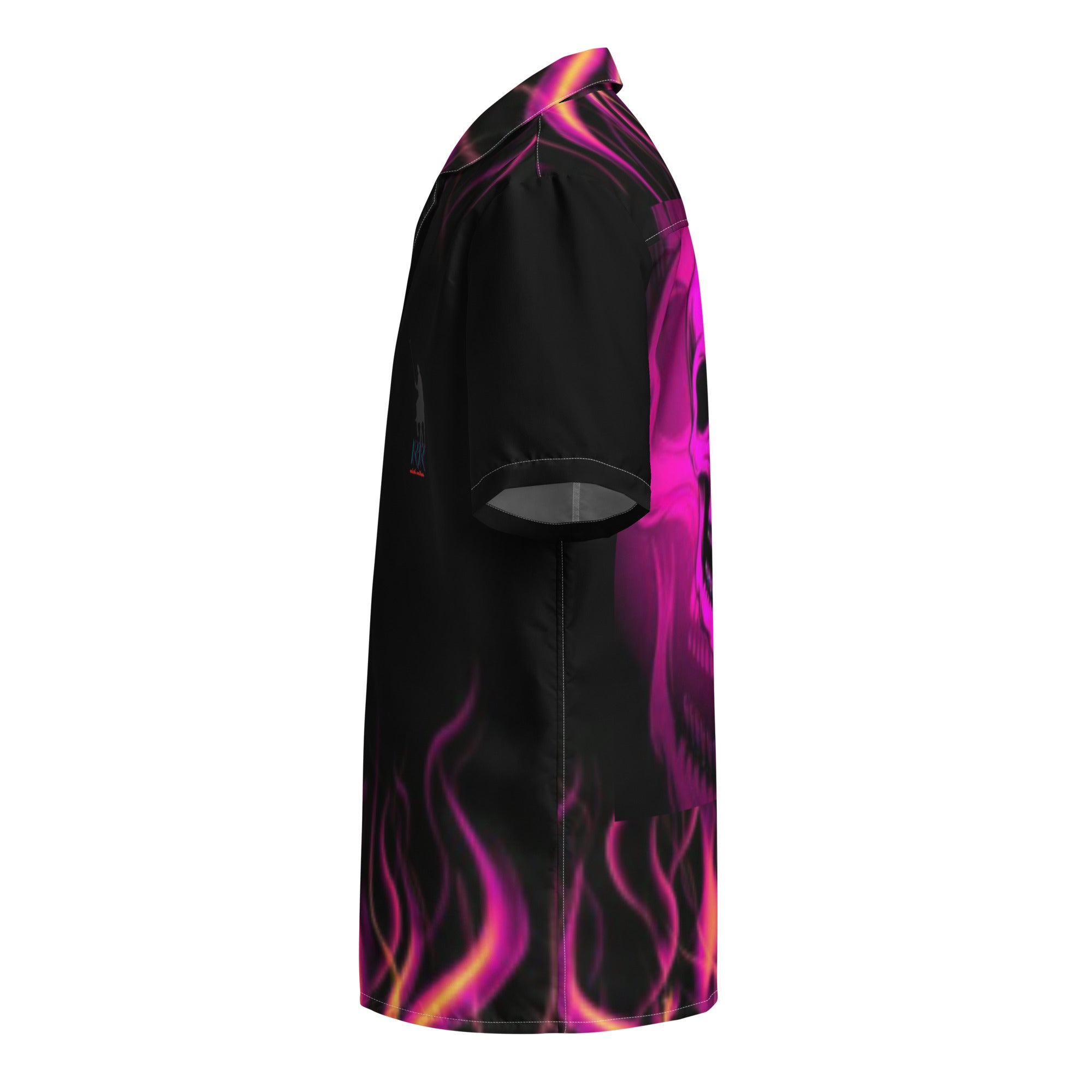 Rich Vibes RR Flaming Skulls - Unisex button shirt