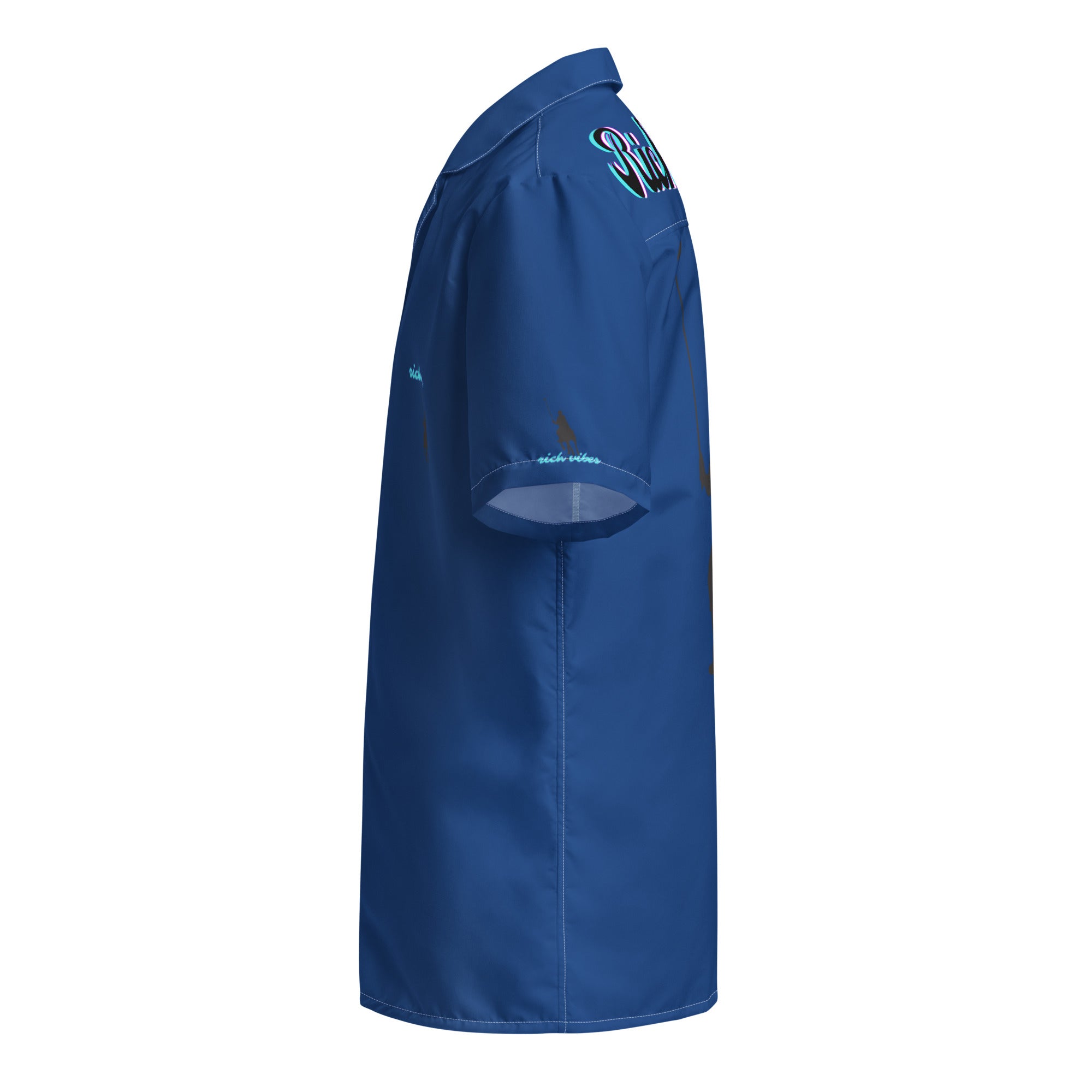 Rich Vibes Polo Horsemen - Unisex button shirt Royal Blue
