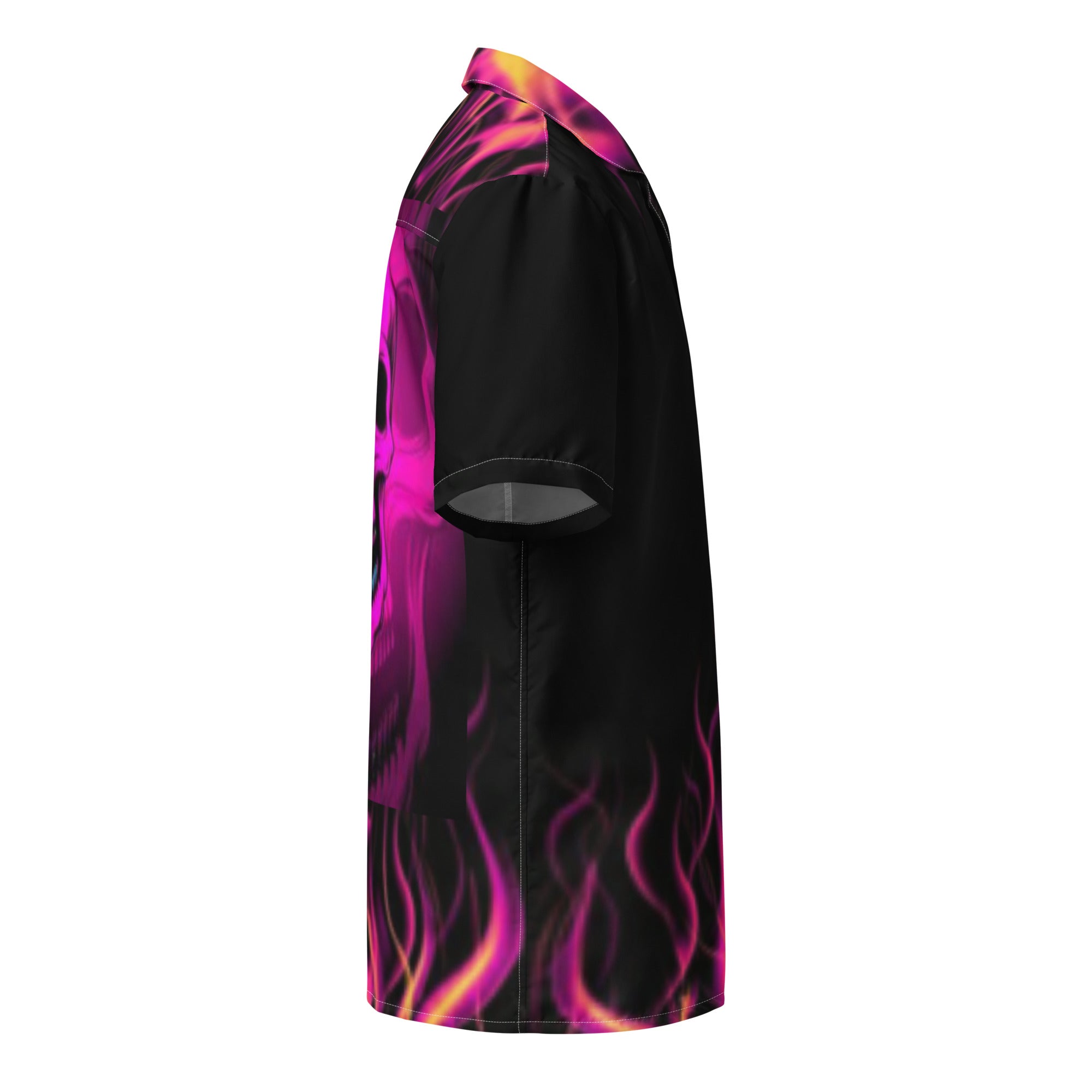 Rich Vibes RR Flaming Skulls - Unisex button shirt