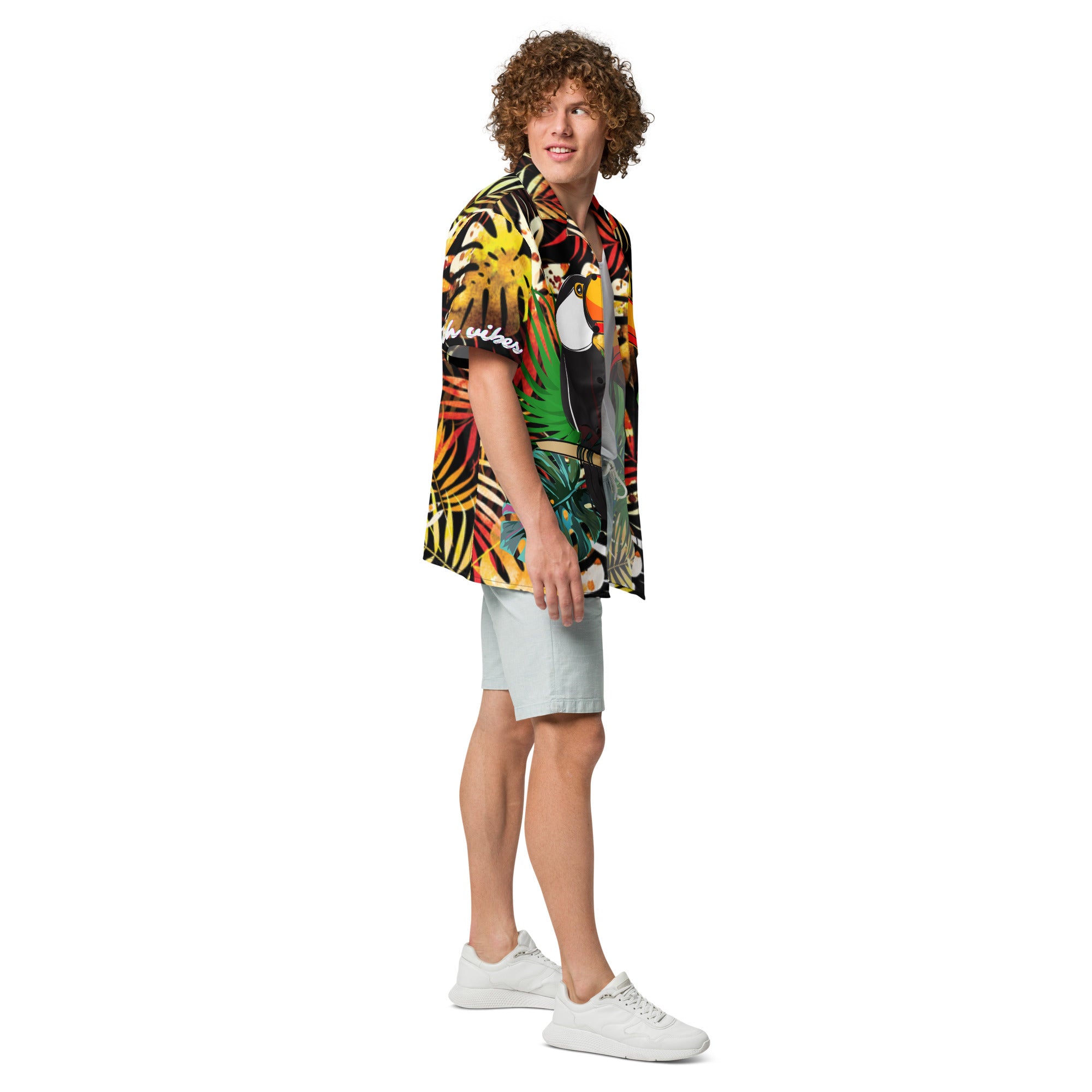Rich Vibes Autumn Tropical Jungle - Unisex button shirt