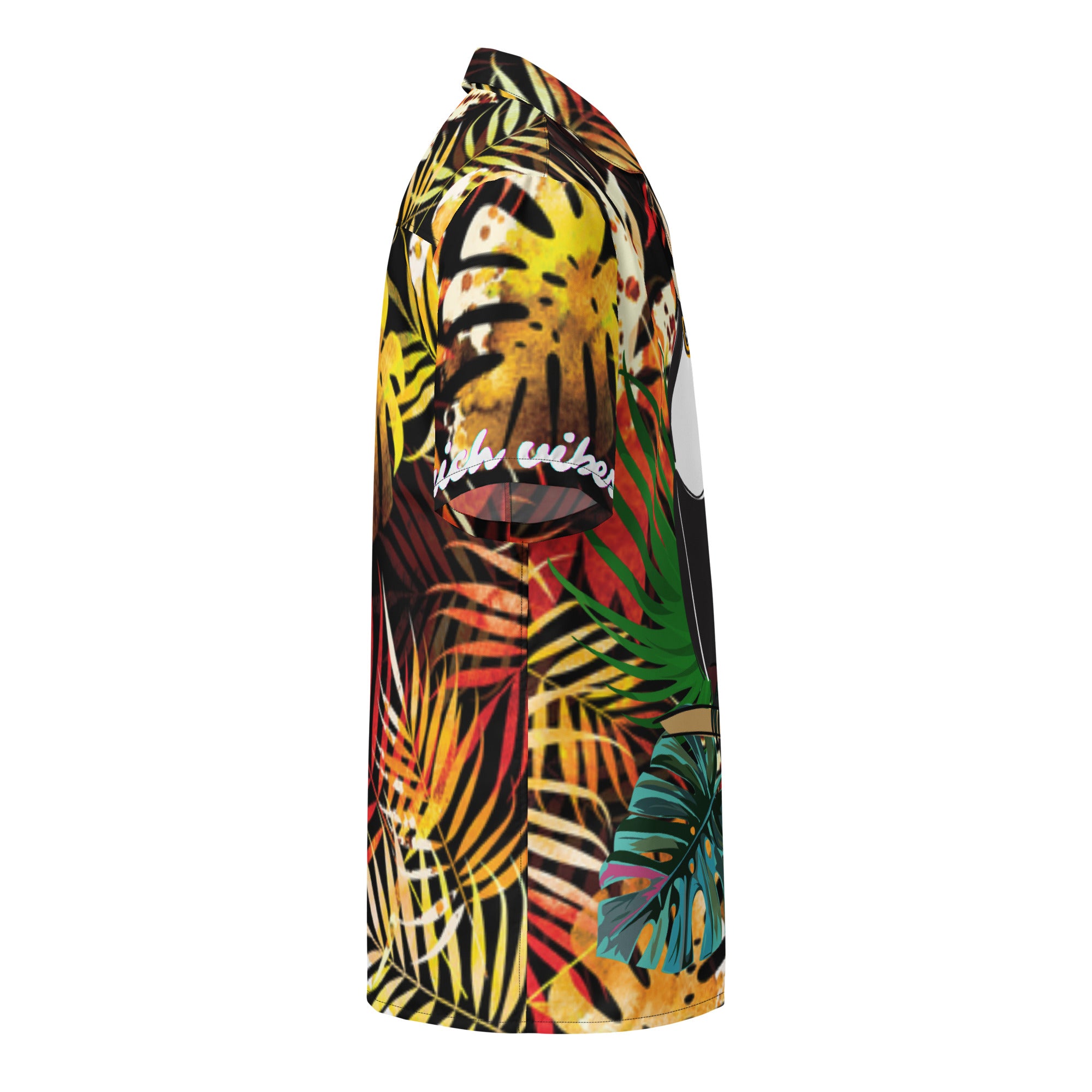 Rich Vibes Autumn Tropical Jungle - Unisex button shirt