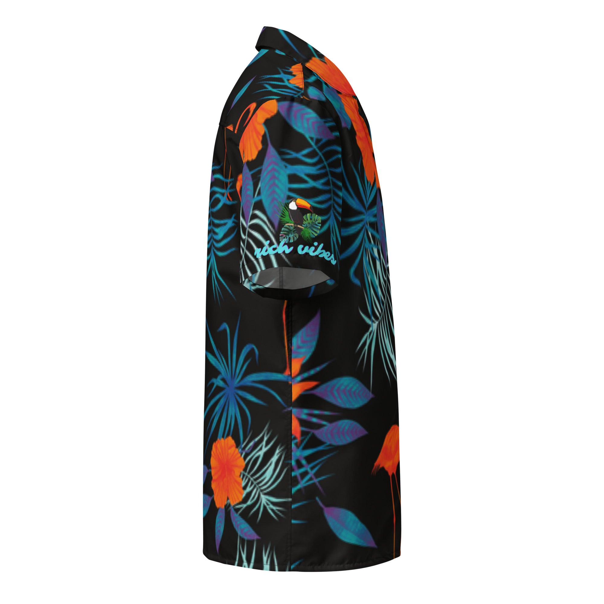 Rich Vibes Midnight Tropical Safari 3.0 - Unisex button shirt