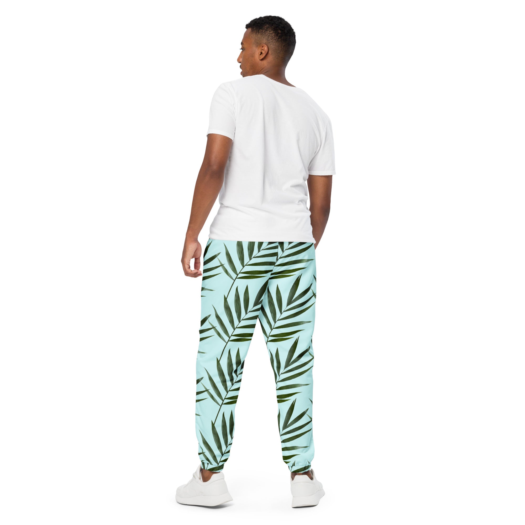 Rich Vibes Palm Tree Light Cyan - track pants