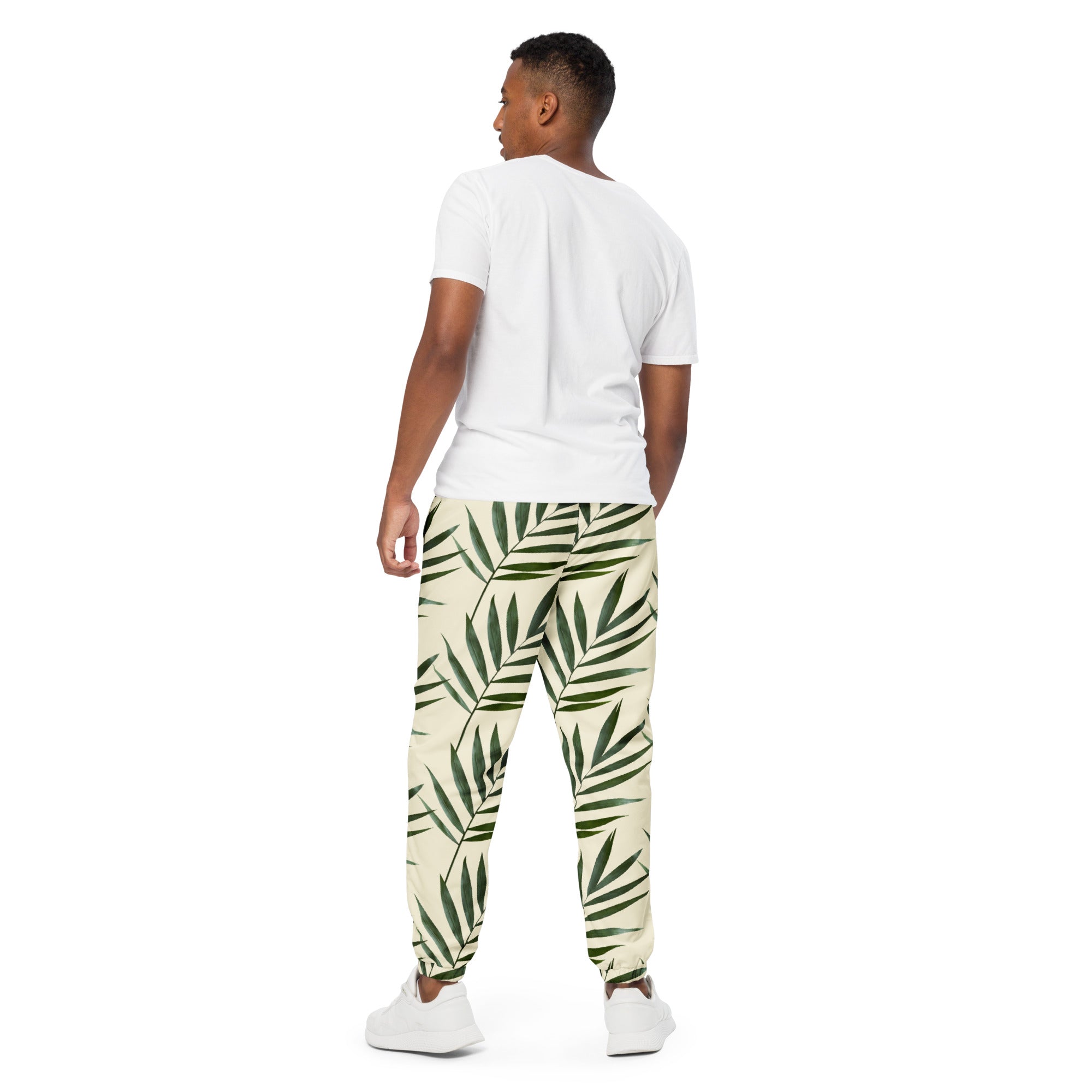 Rich Vibes Palm Tree Apricot White - track pants