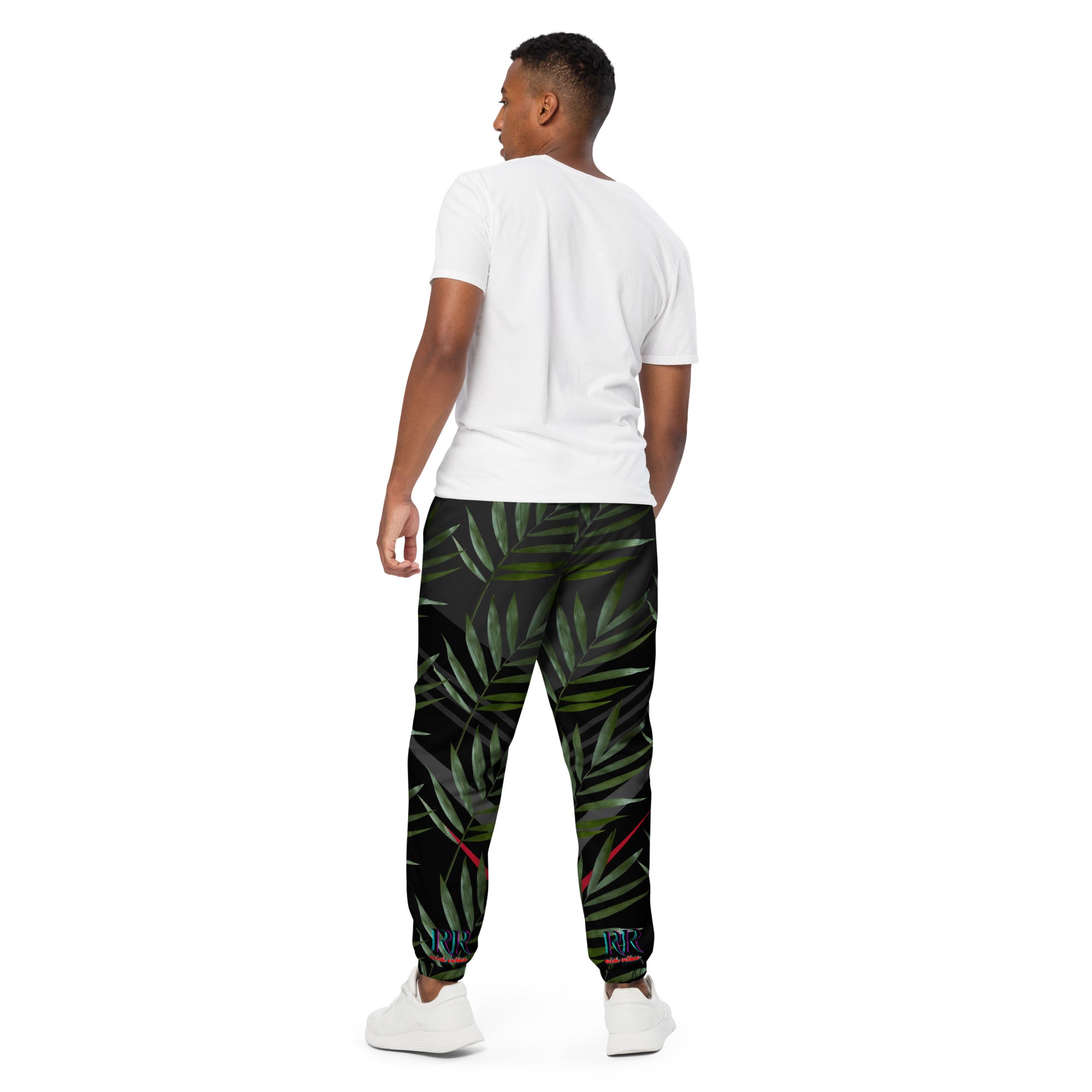 Rich Drip RR Palm Tree Black Sport Red Stripe - track pants