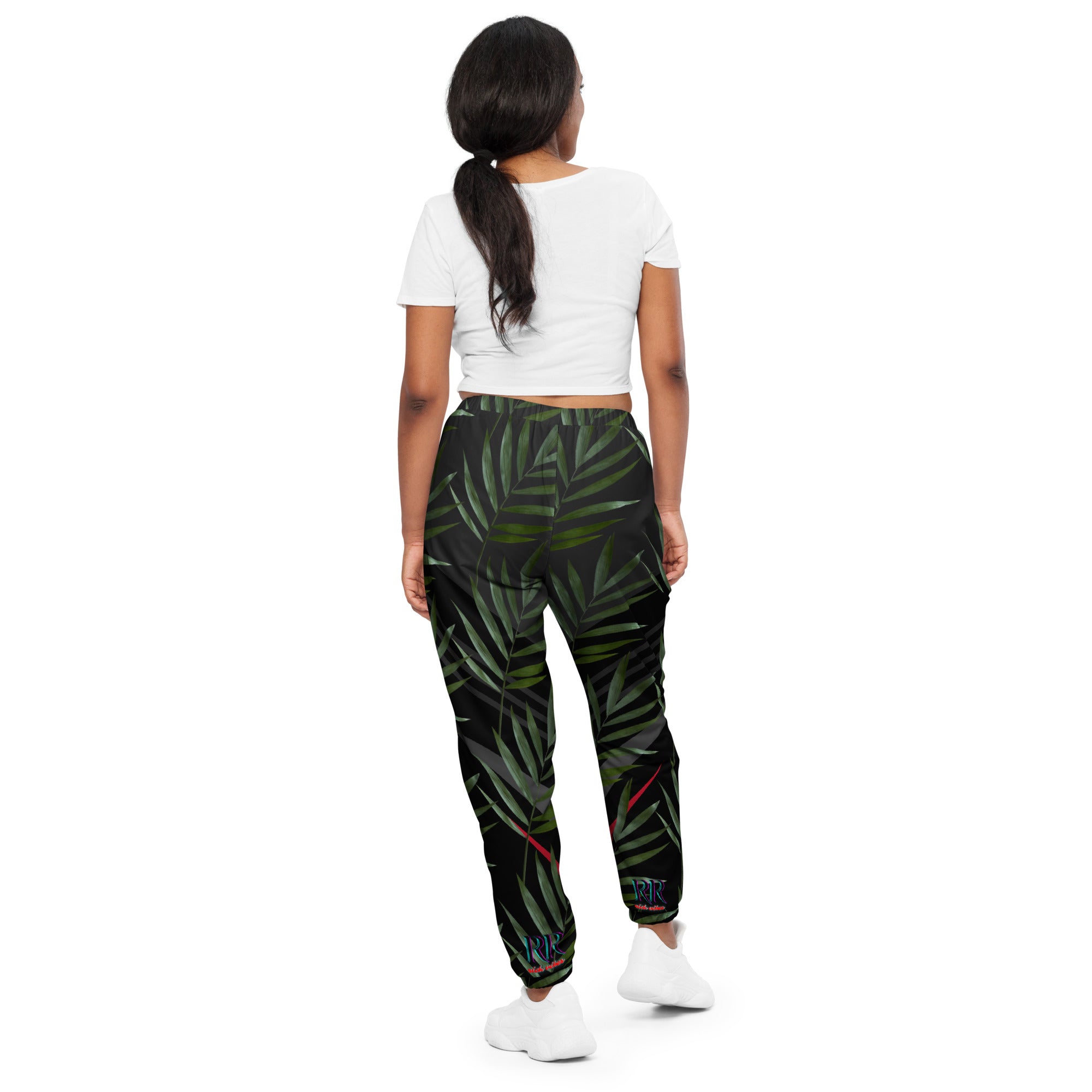 Rich Drip RR Palm Tree Black Sport Red Stripe - track pants
