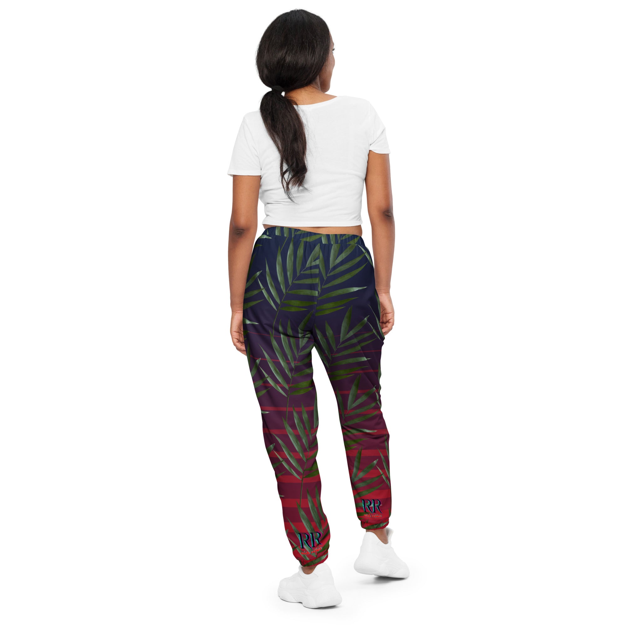 Rich Drip RR Palm Tree Black Sport Red Stripe - track pants