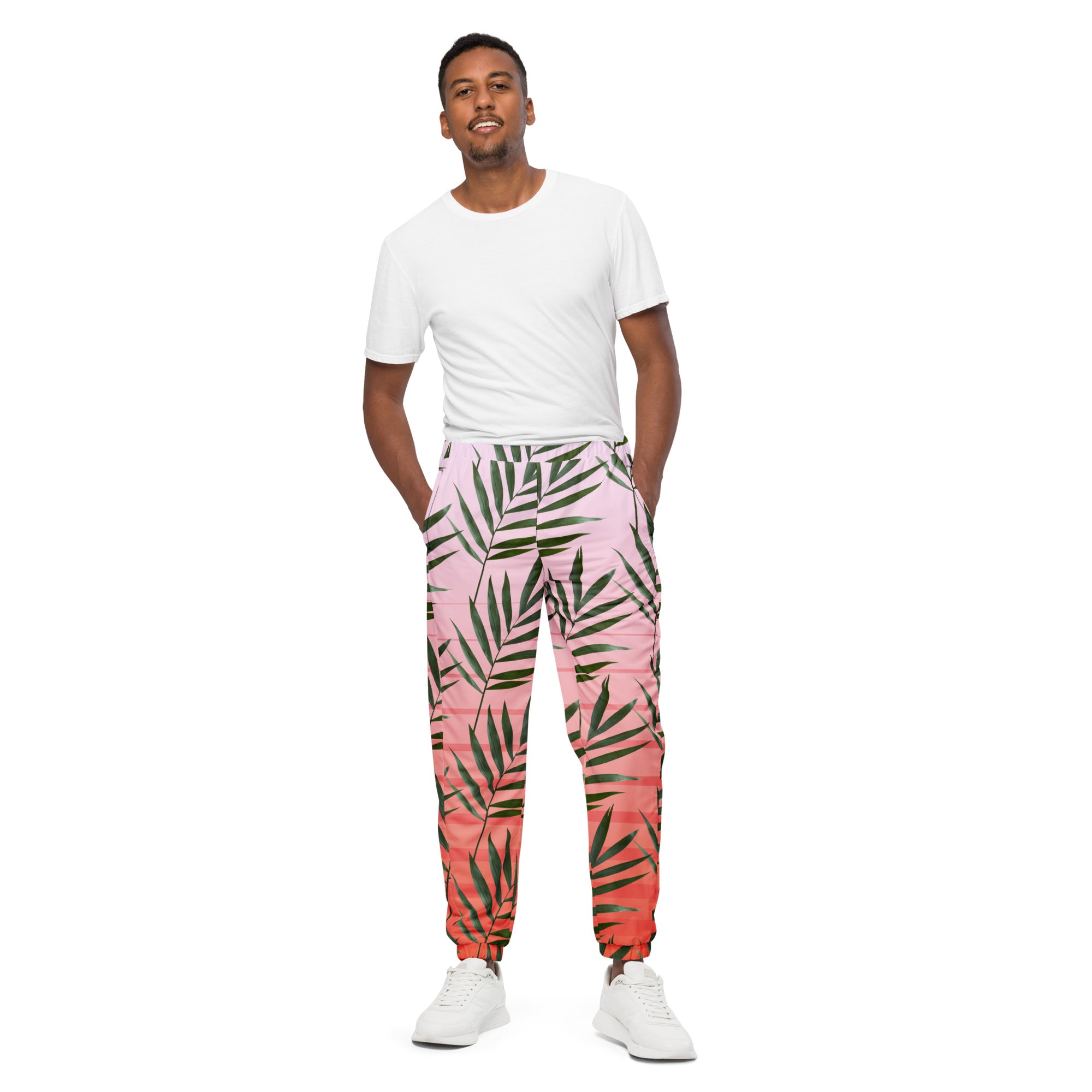 Rich Vibes Palm Tree Sunset Wave Runner Sport Stripe - track pants