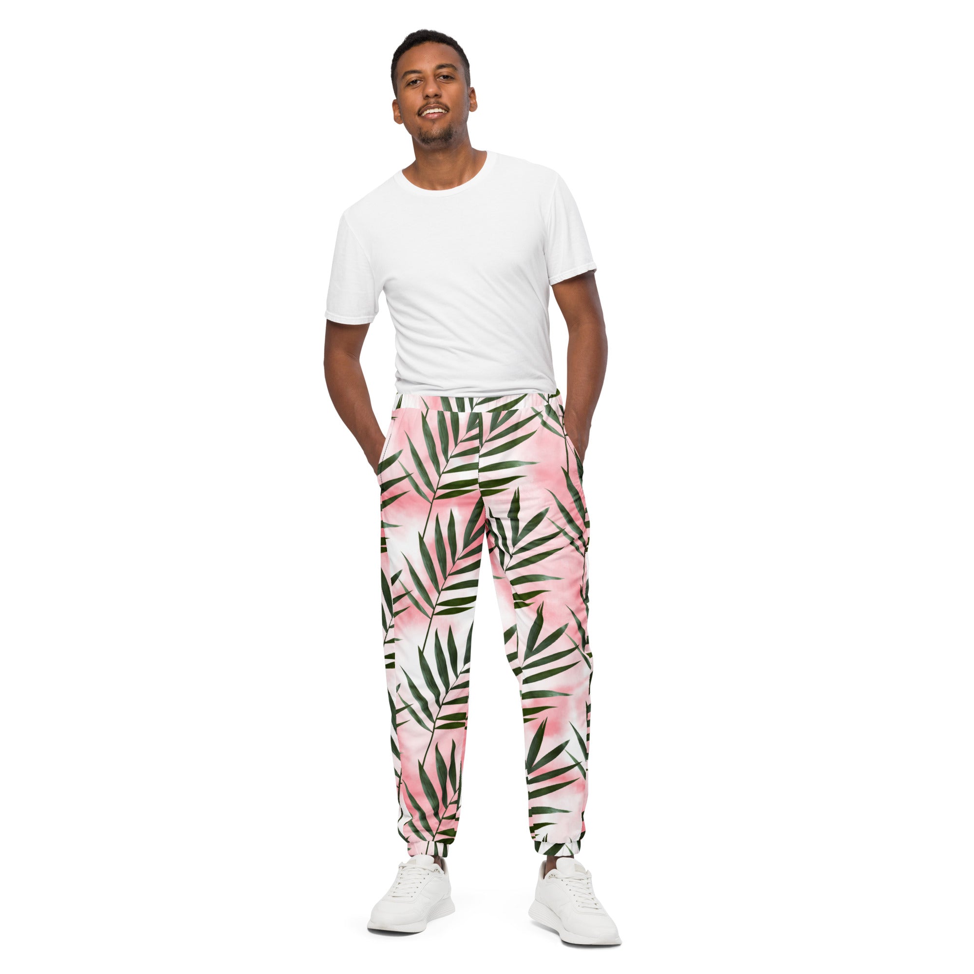 Rich Vibes Palm Tree Pink Tie Dye - track pants