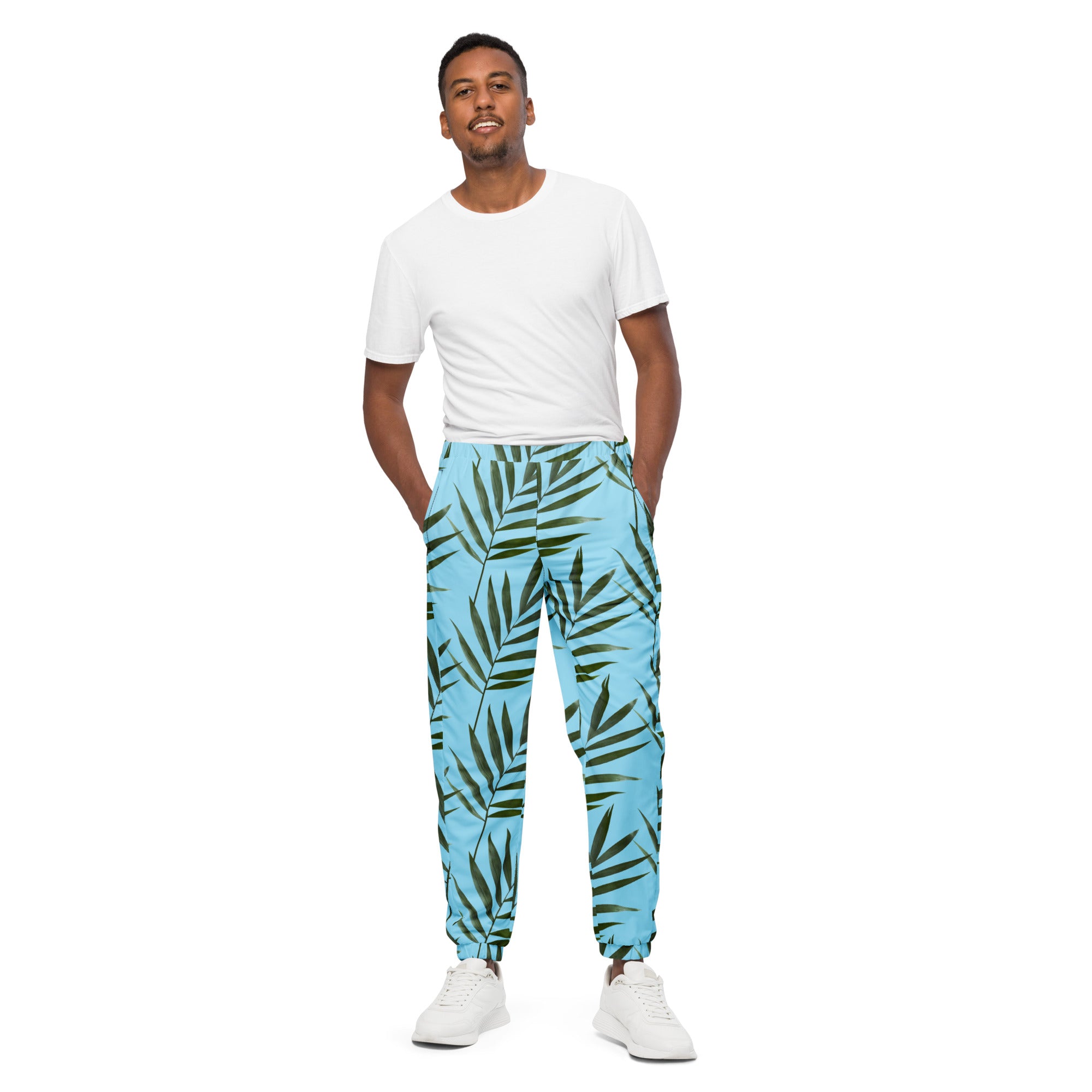 Rich Vibes Palm Tree Columbian Blue - track pants