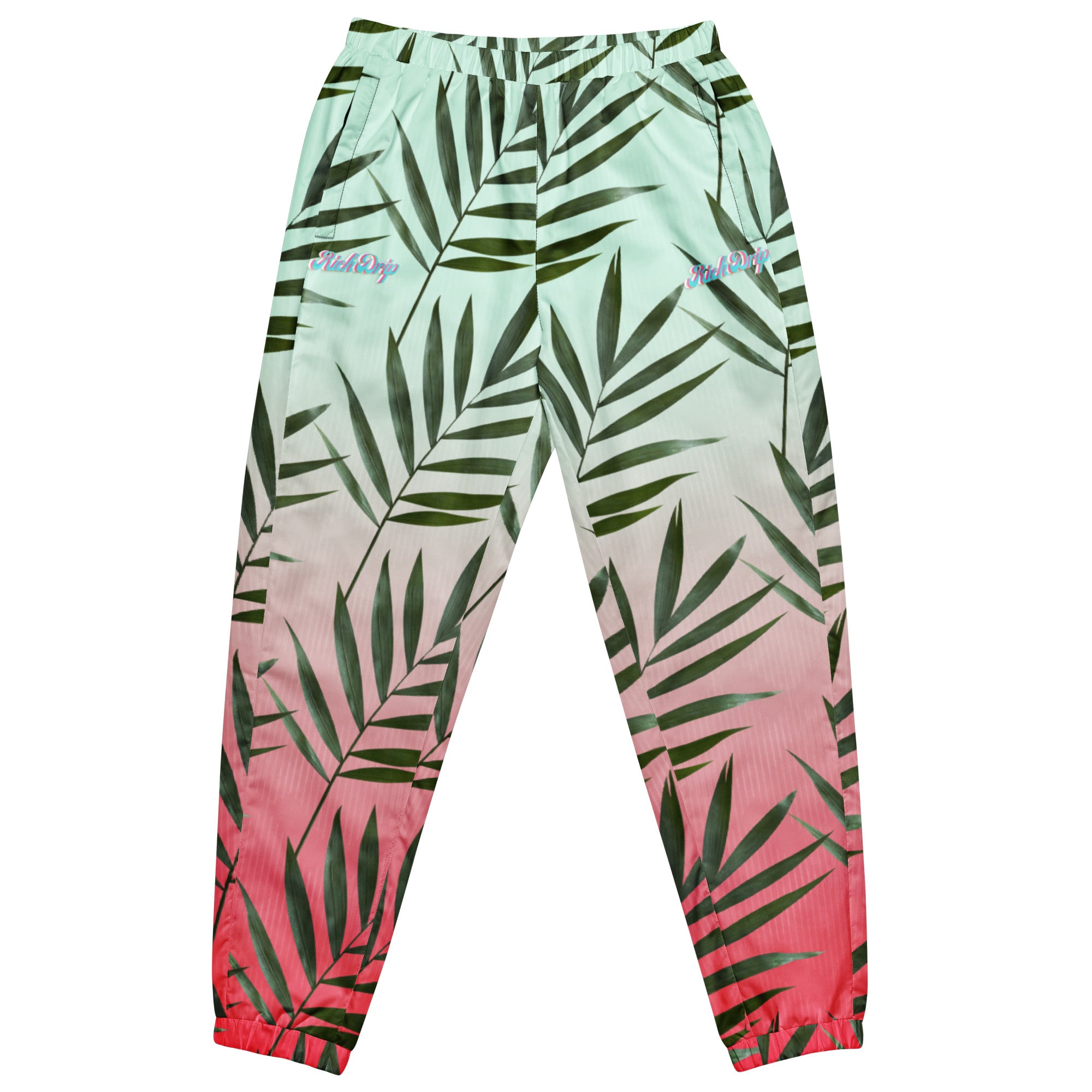 Rich Drip Iridescent Smile Palm Tree Watermelon Gradient 2 - track pants